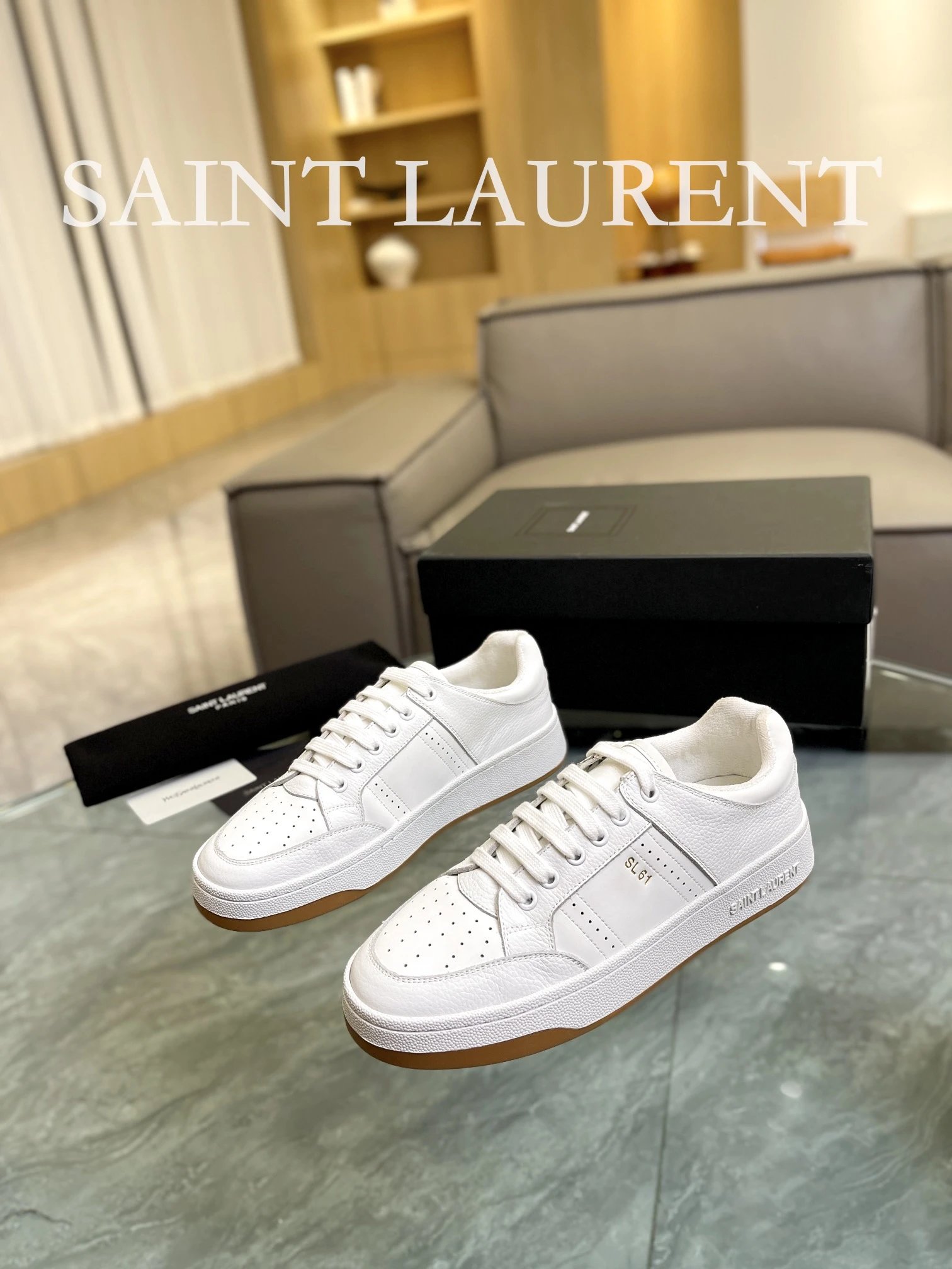 Saint Laurent SL61 Sneakers White - Gallery Image 2 - Detailed View