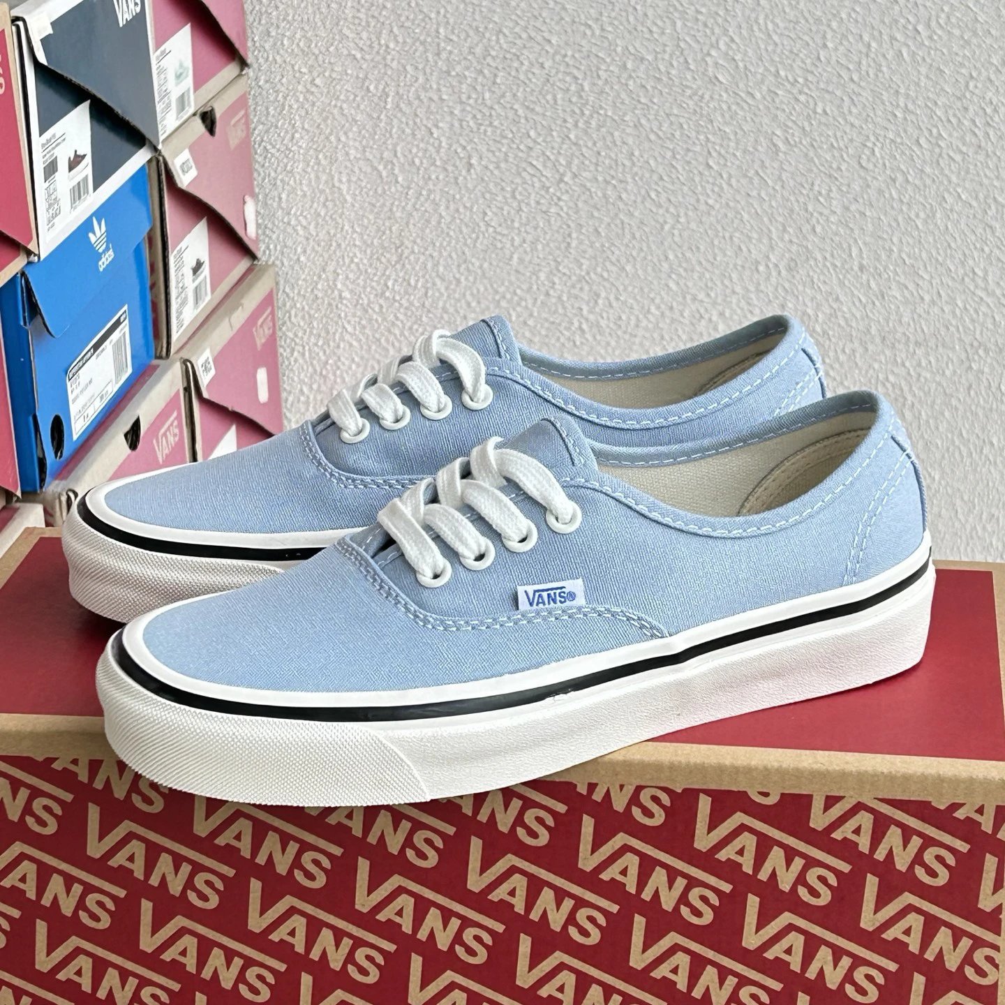 Authentic Canvas Low Skate Shoes Sky Blue - Gallery Image 1 - Detailed View