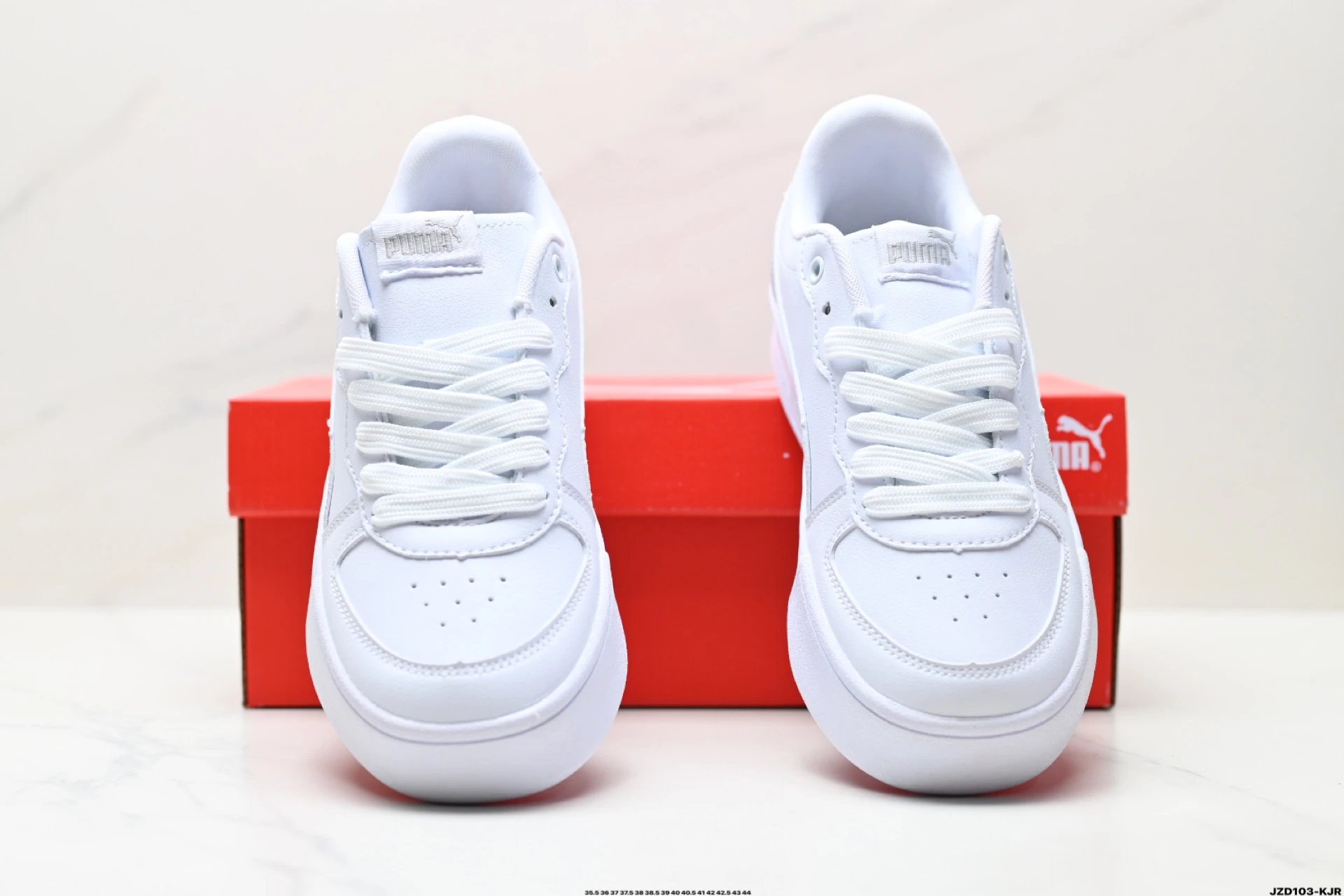 PUMA Skye Leather Sneakers White - Gallery Image 7 - Detailed View