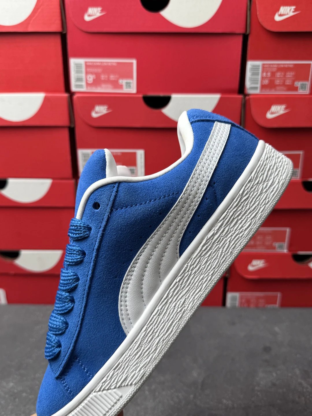 Puma Bread Sneakers Blue White - Gallery Image 5 - Detailed View