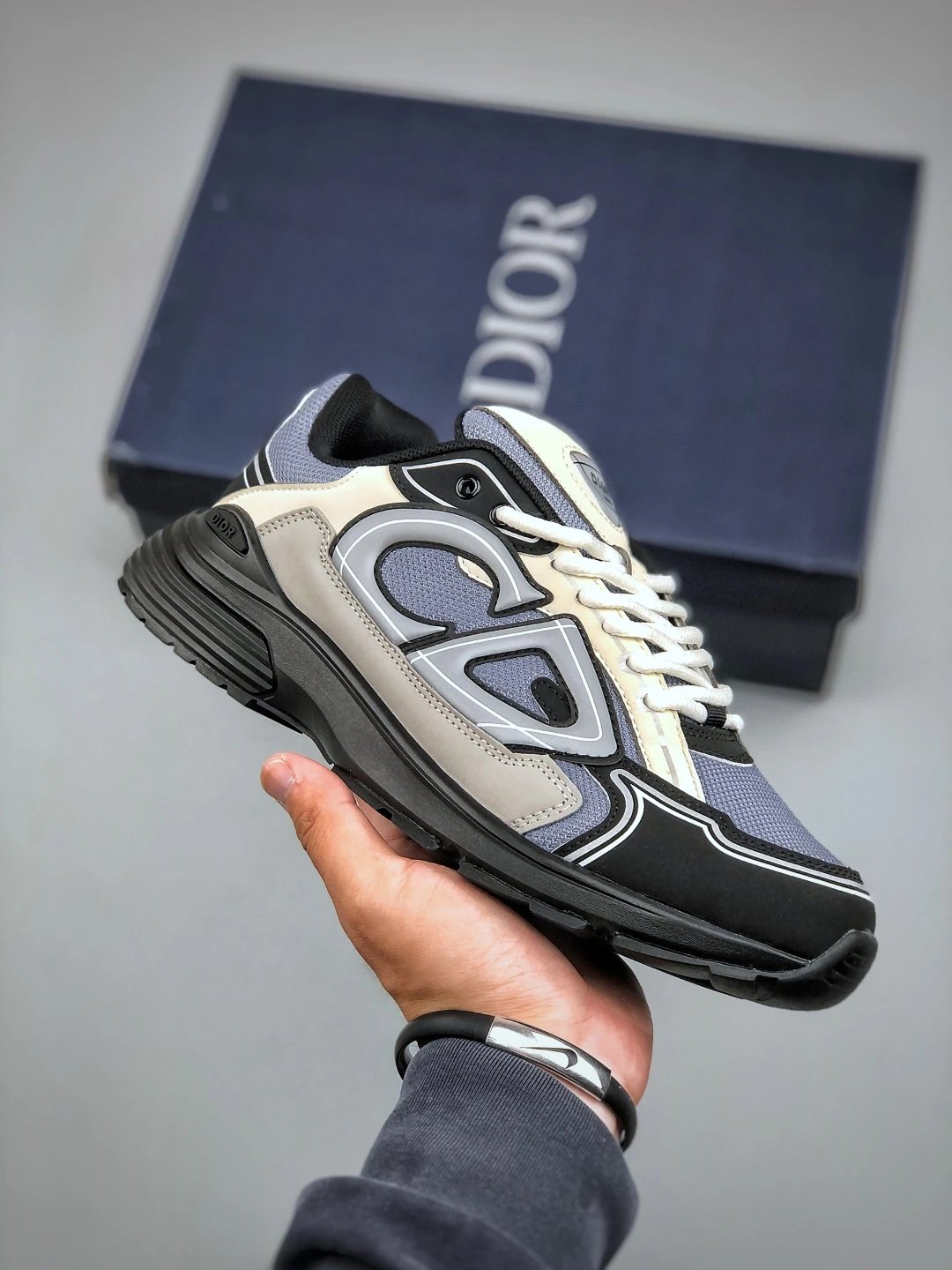 Dad Sneakers Athletic Stone B30 in Charcoal - Gallery Image 1 - Detailed View