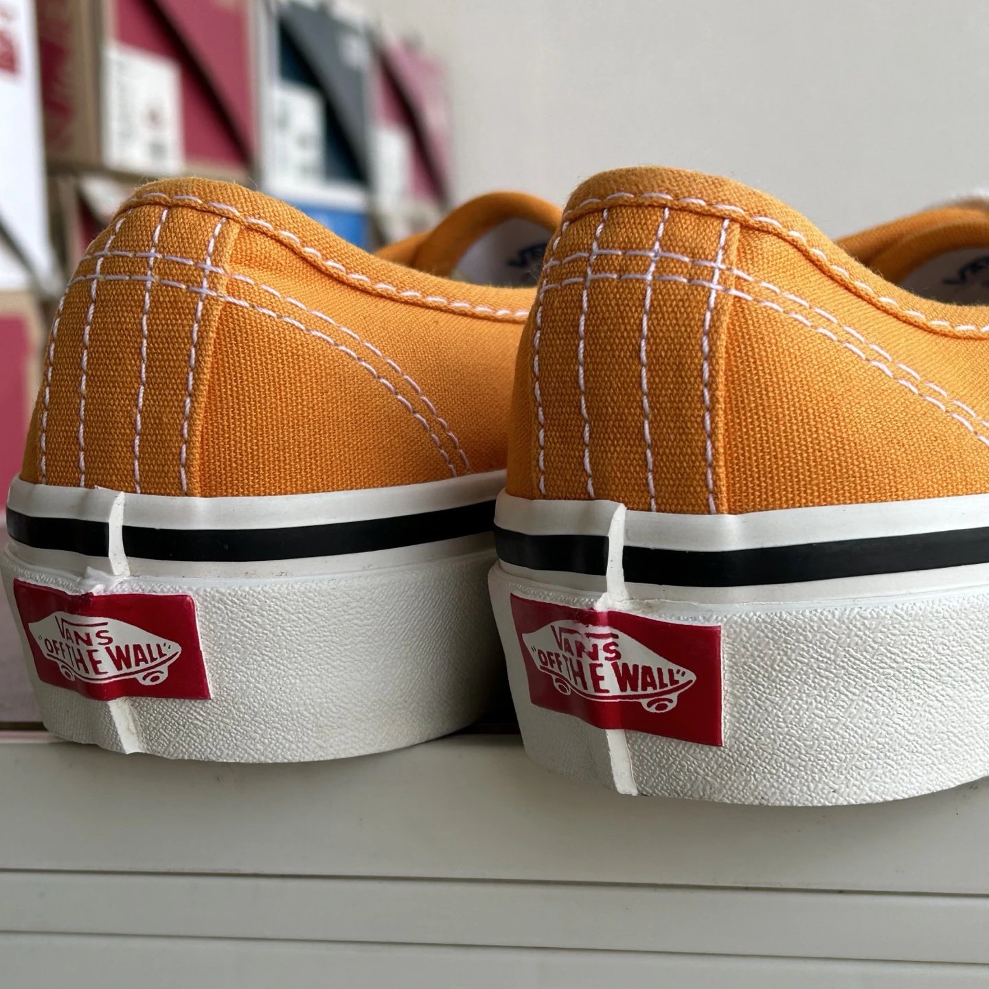 Authentic Low Top Canvas Sneakers Amber Yellow - Gallery Image 6 - Detailed View