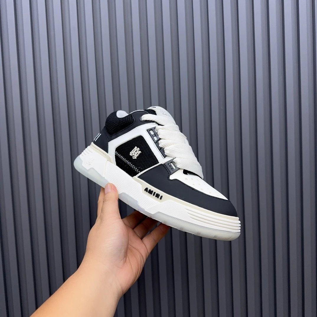 Luxury Leather Low Top Court Sneakers Ivory Black - Gallery Image 3 - Detailed View