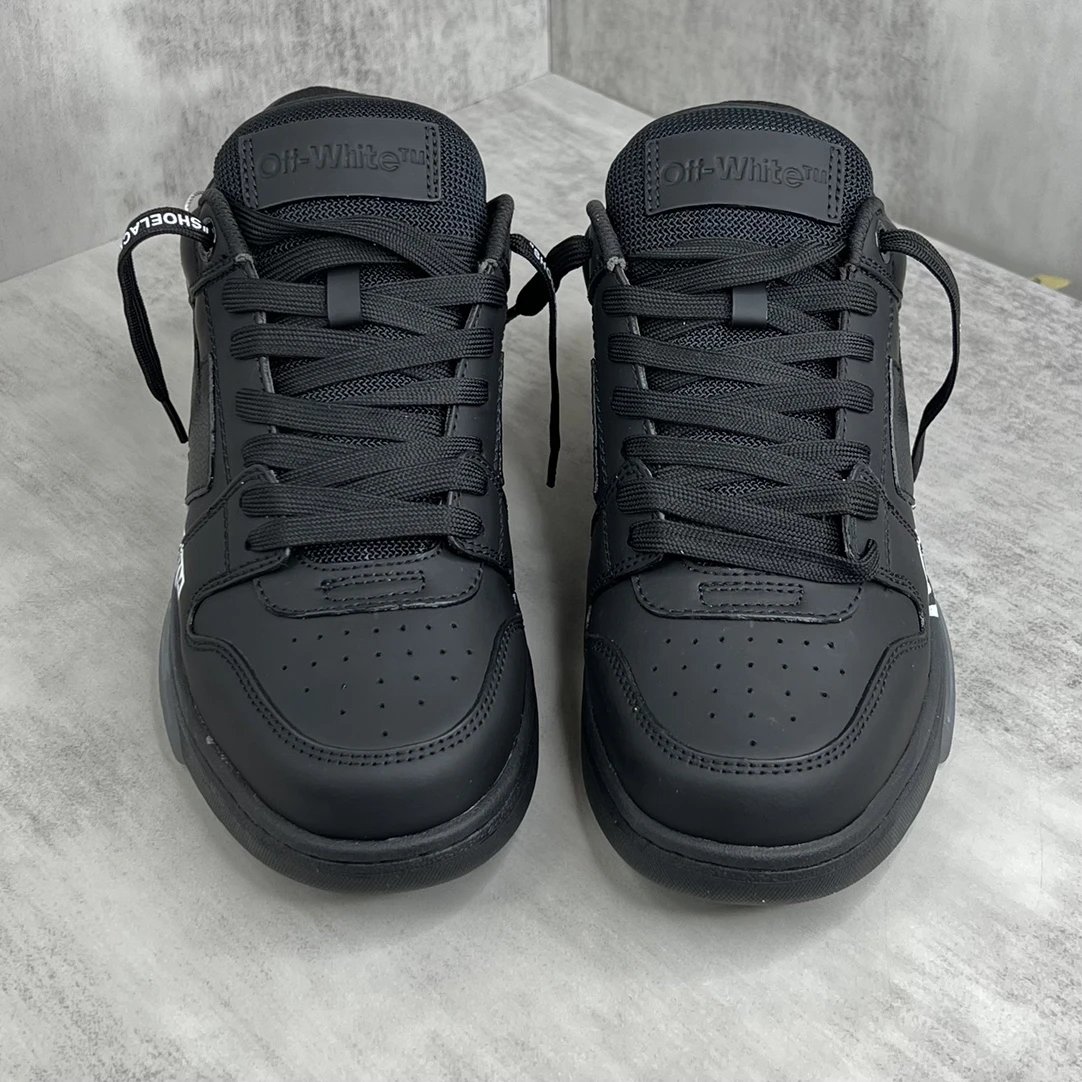 Luxury Leather Low Top Sneakers for Couples Black - Gallery Image 4 - Detailed View