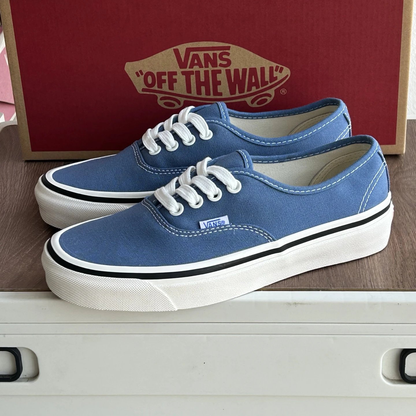 Authentic Low Canvas Sneakers Navy Blue - Gallery Image 2 - Detailed View