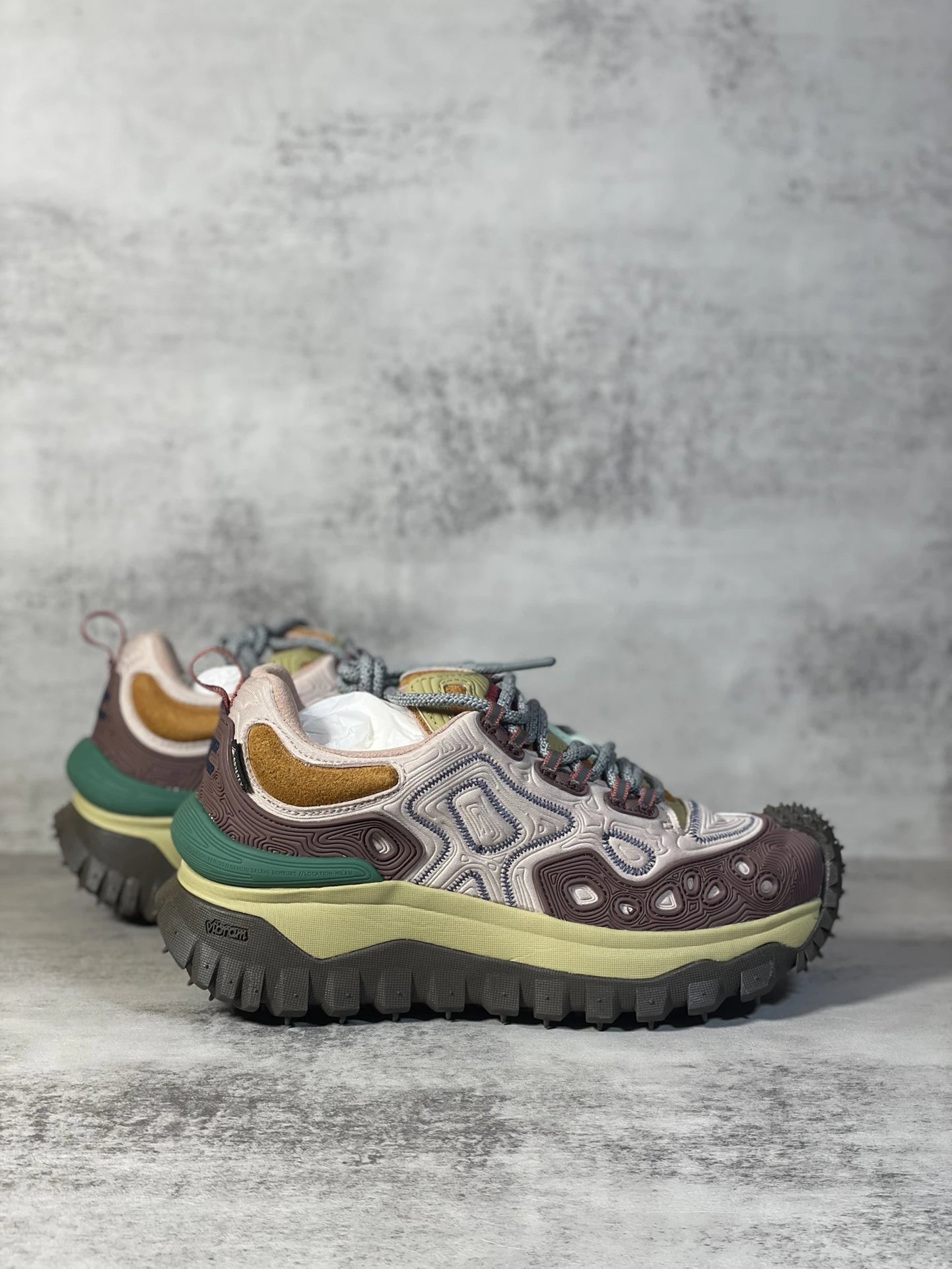 Moncler Trailgrip GTX Hiking Shoes Brown Pink - Gallery Image 7 - Detailed View