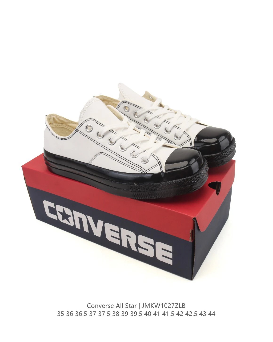 Vintage Leather Low Top Sneakers Ebony Ivory - Gallery Image 9 - Detailed View