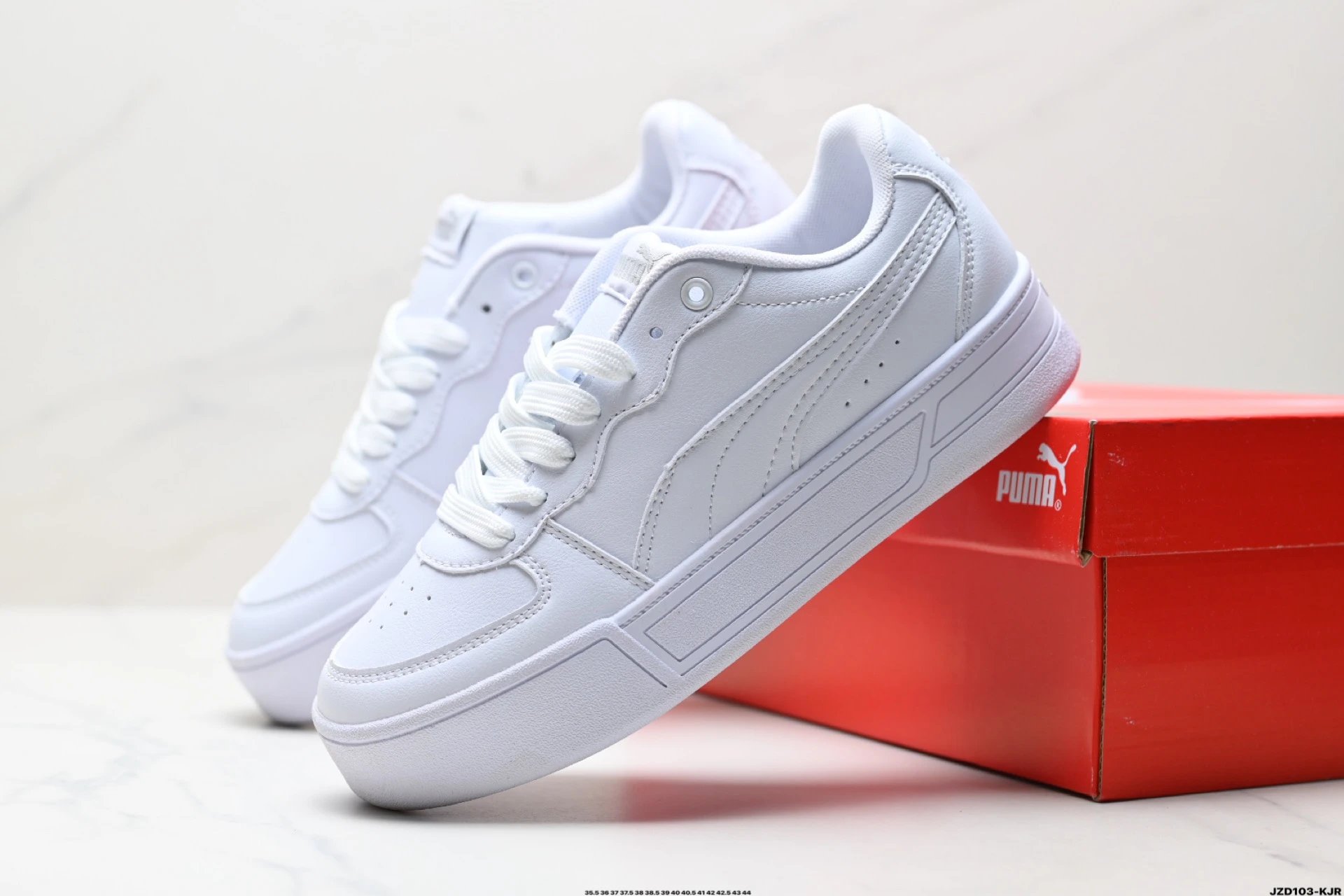 PUMA Skye Leather Sneakers White - Gallery Image 8 - Detailed View