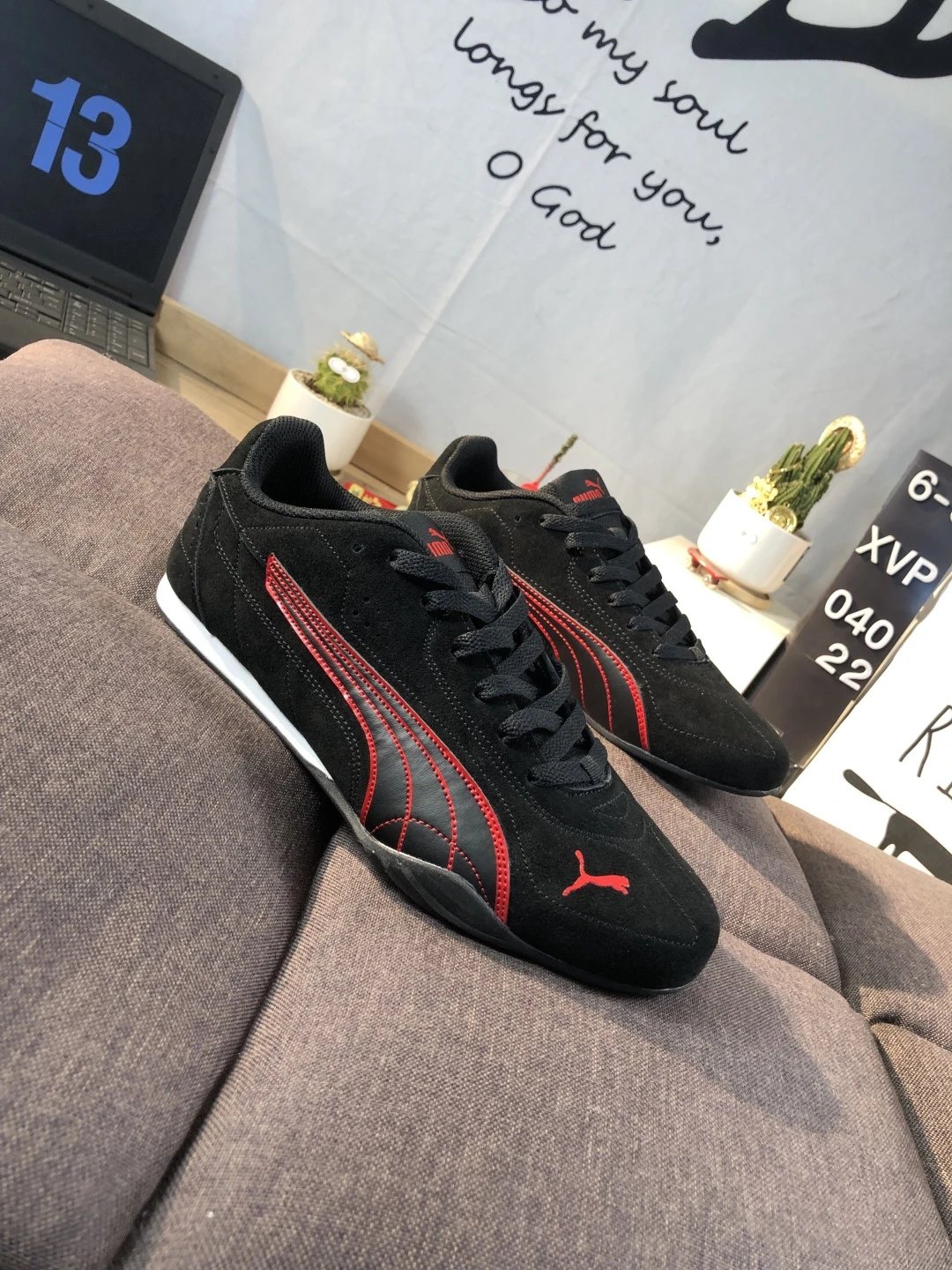 Puma Racing Sneakers Black Red - Gallery Image 3 - Detailed View