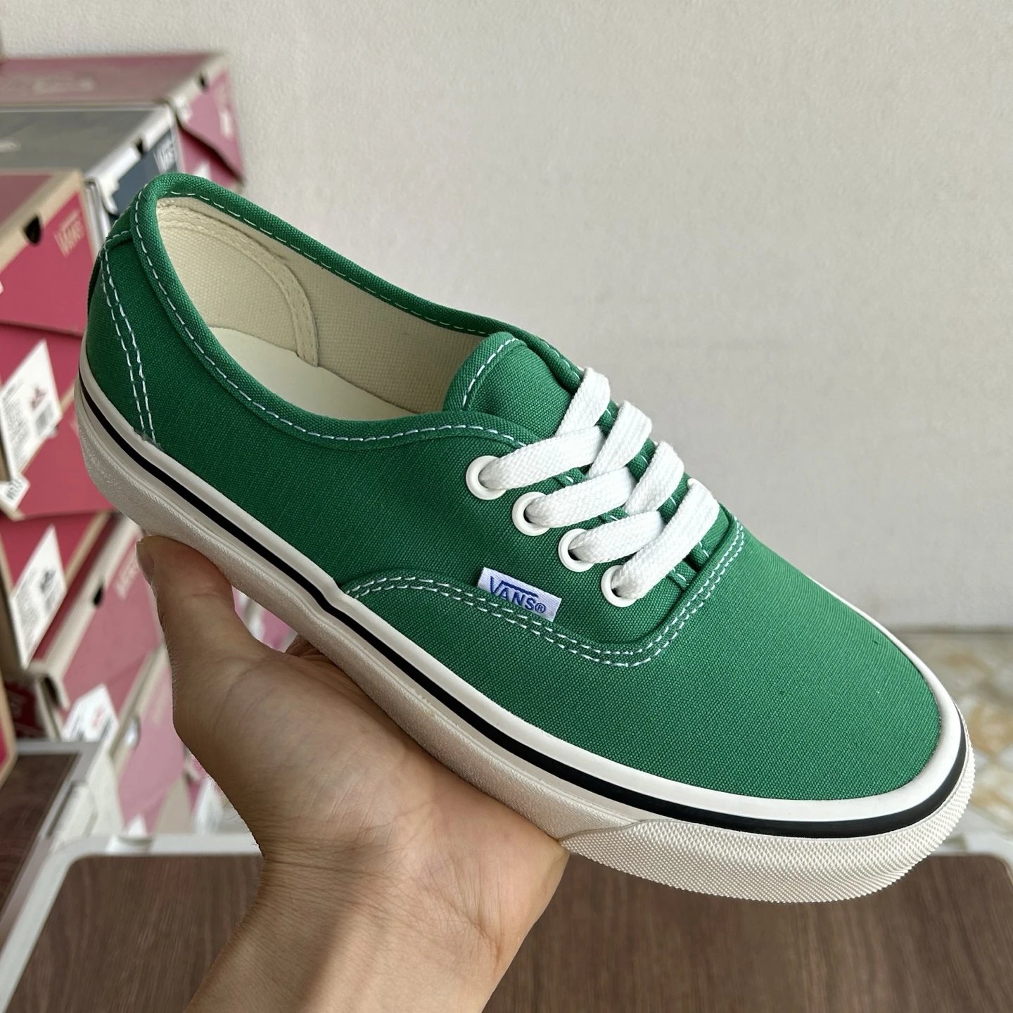 Low Top Canvas Skate Shoes Mist Green - Gallery Image 7 - Detailed View