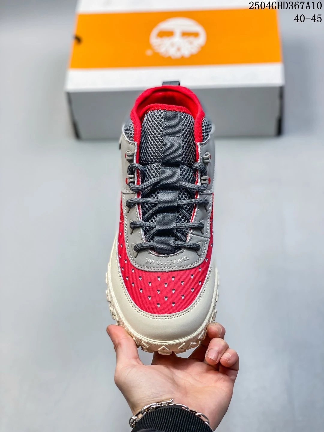 Men's Hiking Sneakers Breathable Ashen Red - Gallery Image 1 - Detailed View