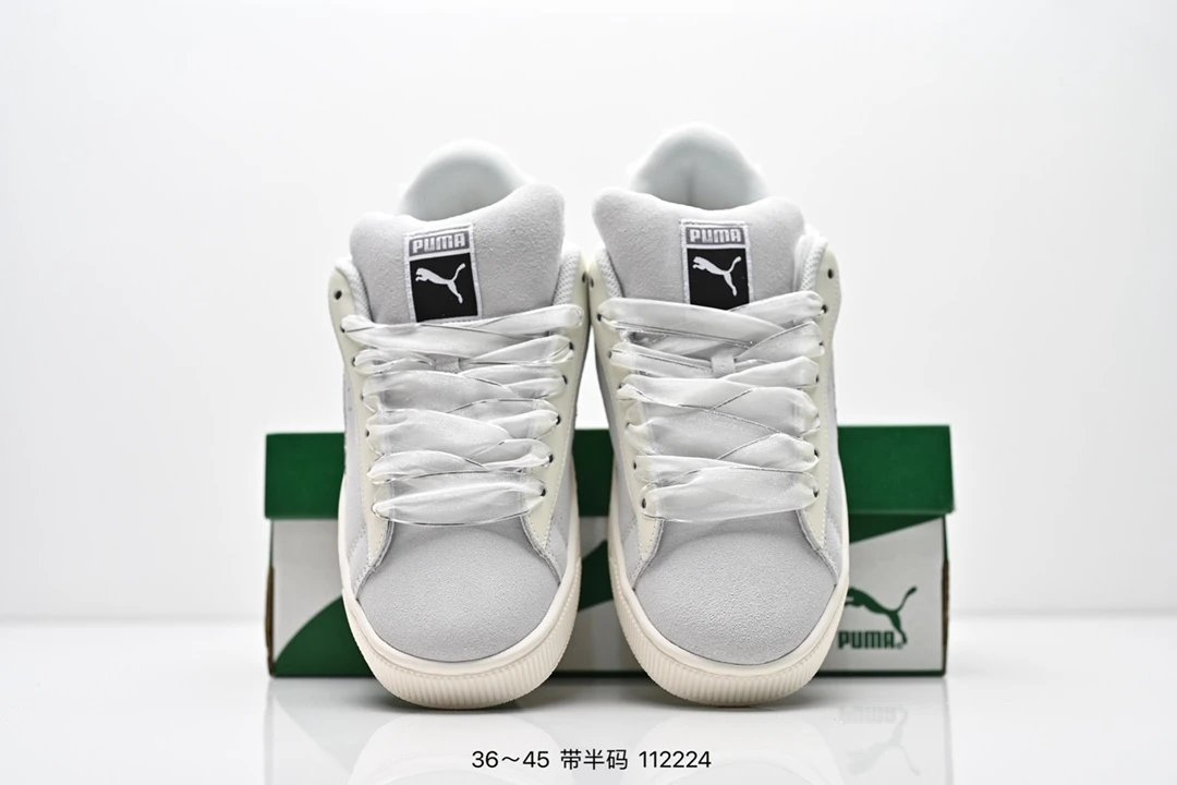 PUMA Suede Sneakers Grey White - Gallery Image 8 - Detailed View