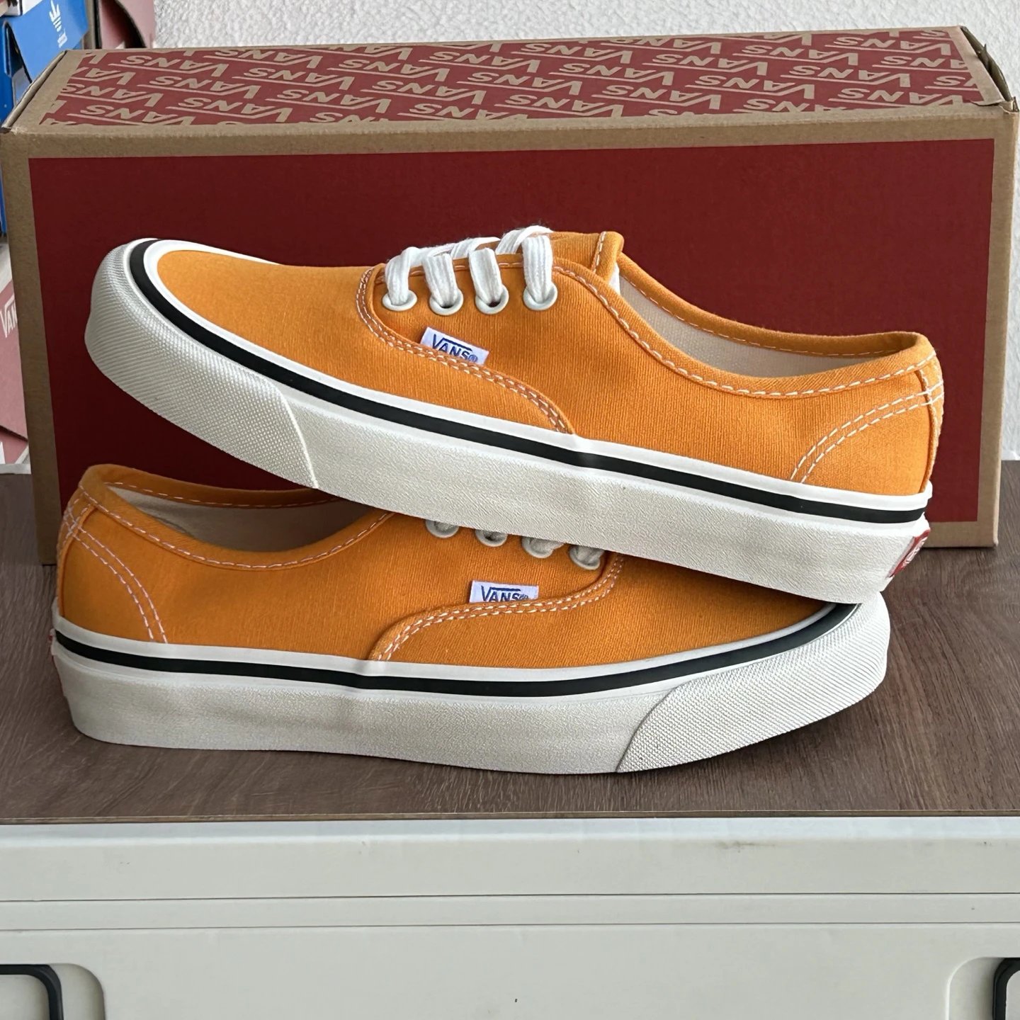 Authentic Low Top Canvas Sneakers Amber Yellow - Gallery Image 3 - Detailed View