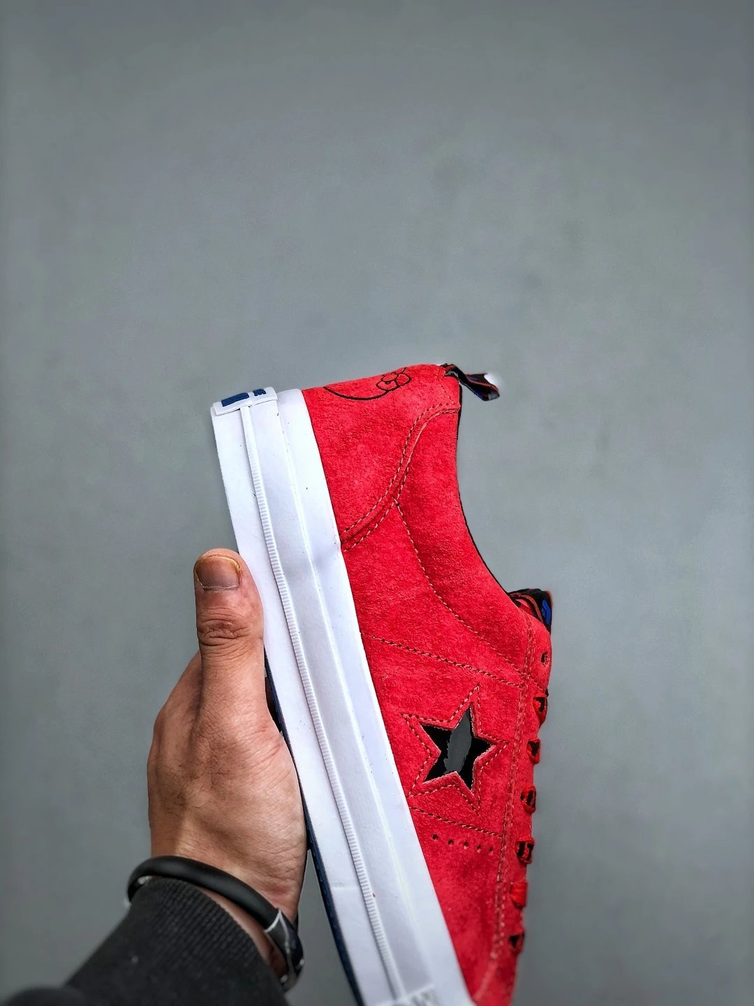 Vintage One Star Suede Low Sneakers Prism Pink - Gallery Image 6 - Detailed View