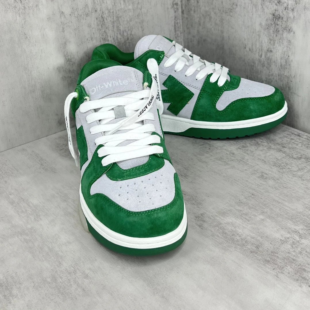 Low Top Suede Leather Sneakers Retro Emerald Green - Gallery Image 2 - Detailed View