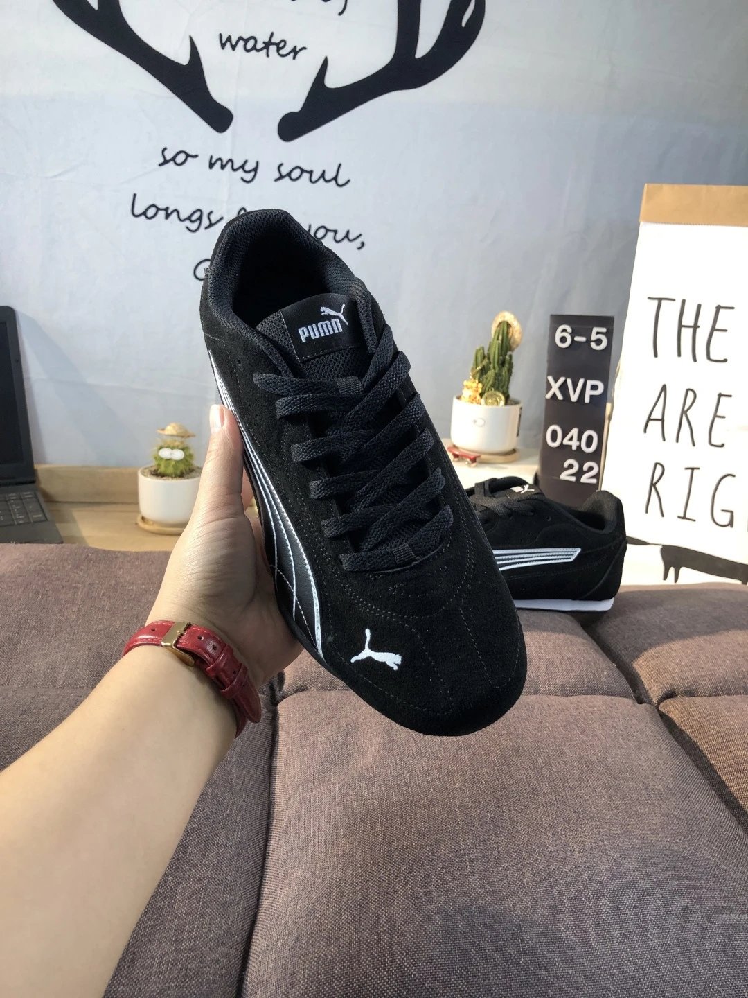 Puma Racing Sneakers Black White - Gallery Image 8 - Detailed View