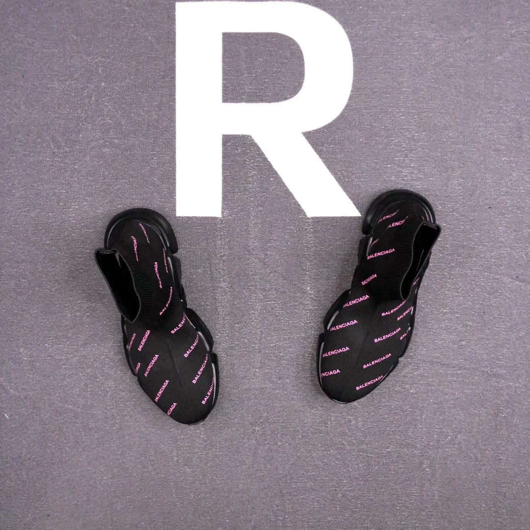 Unisex Knit Sock Sneakers with TPU Sole in Jet Black - Gallery Image 4 - Detailed View