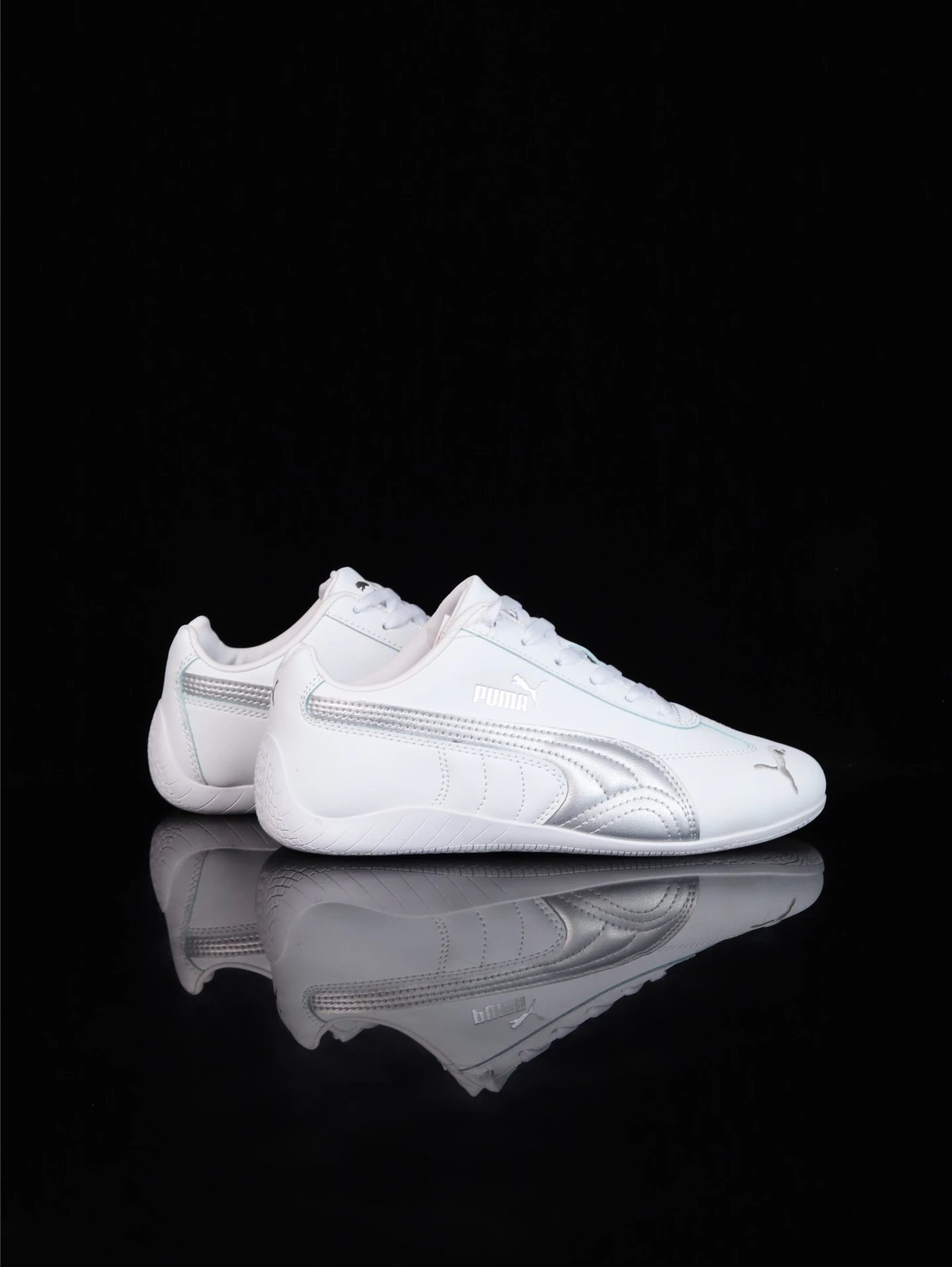 Puma Roma M Motorsport Sneakers White Silver - Gallery Image 2 - Detailed View