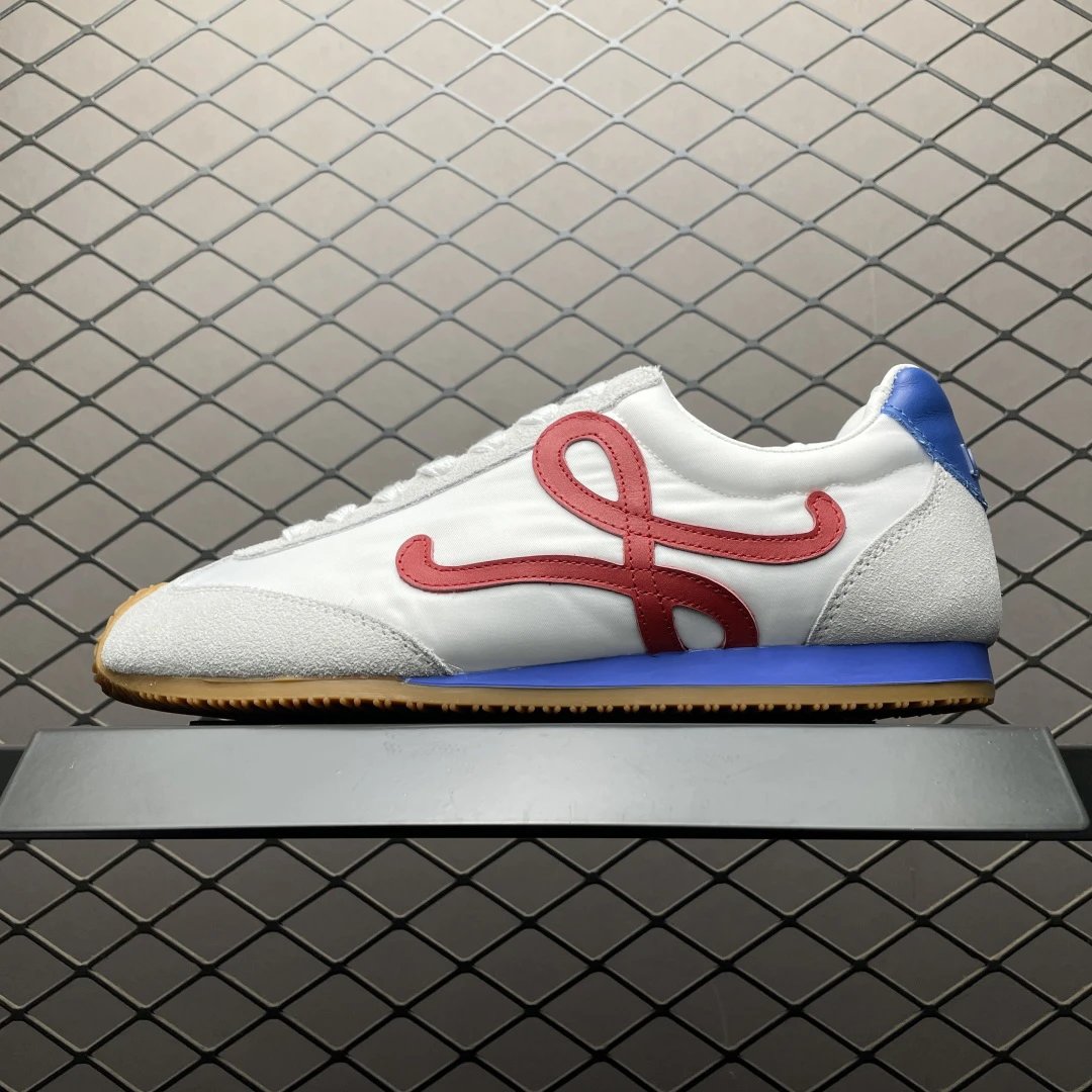 Loewe Ballet Runner Sneaker White Red - Gallery Image 1 - Detailed View