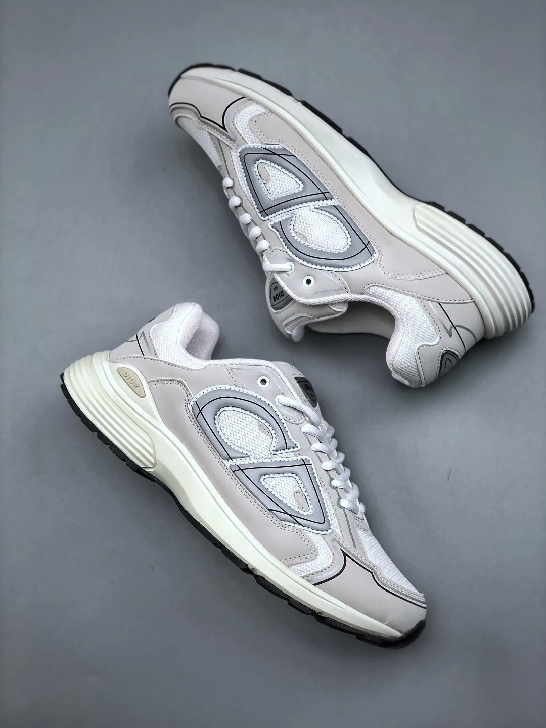 Dad Sneakers B30 Series in Elegant Oyster Hue - Gallery Image 9 - Detailed View