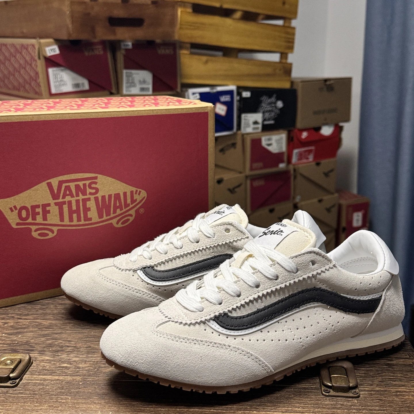 Retro Suede LowPro Sneakers Ivory - Gallery Image 9 - Detailed View