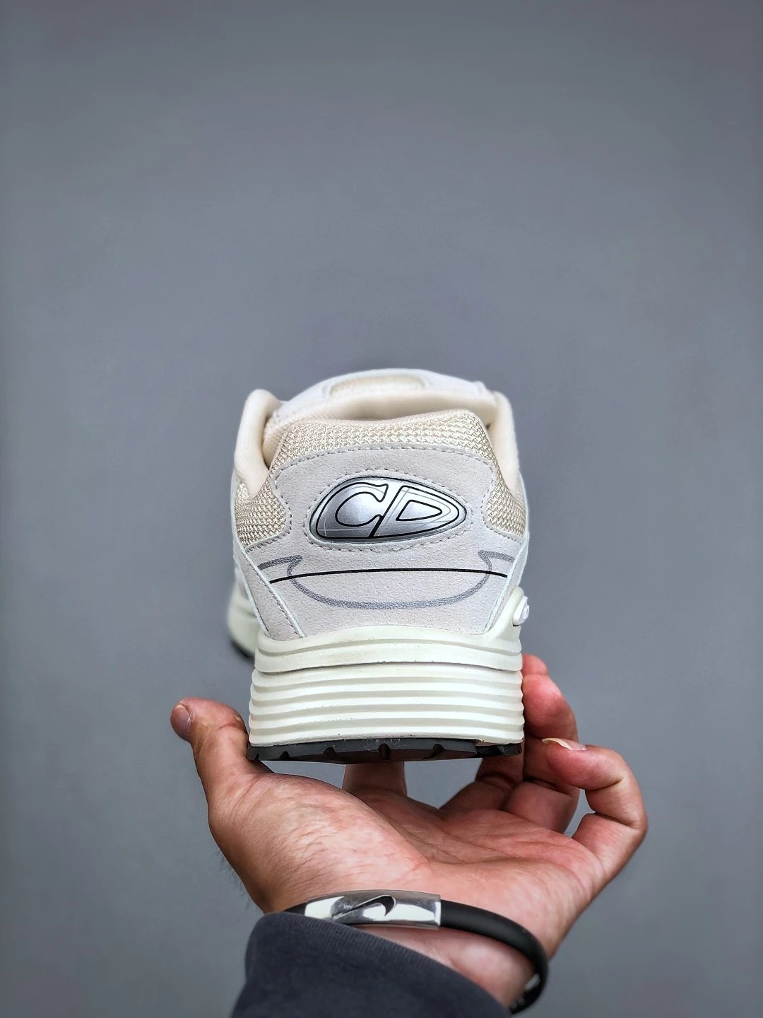 B30 Dad Sneakers Mesh Suede Cream - Gallery Image 7 - Detailed View
