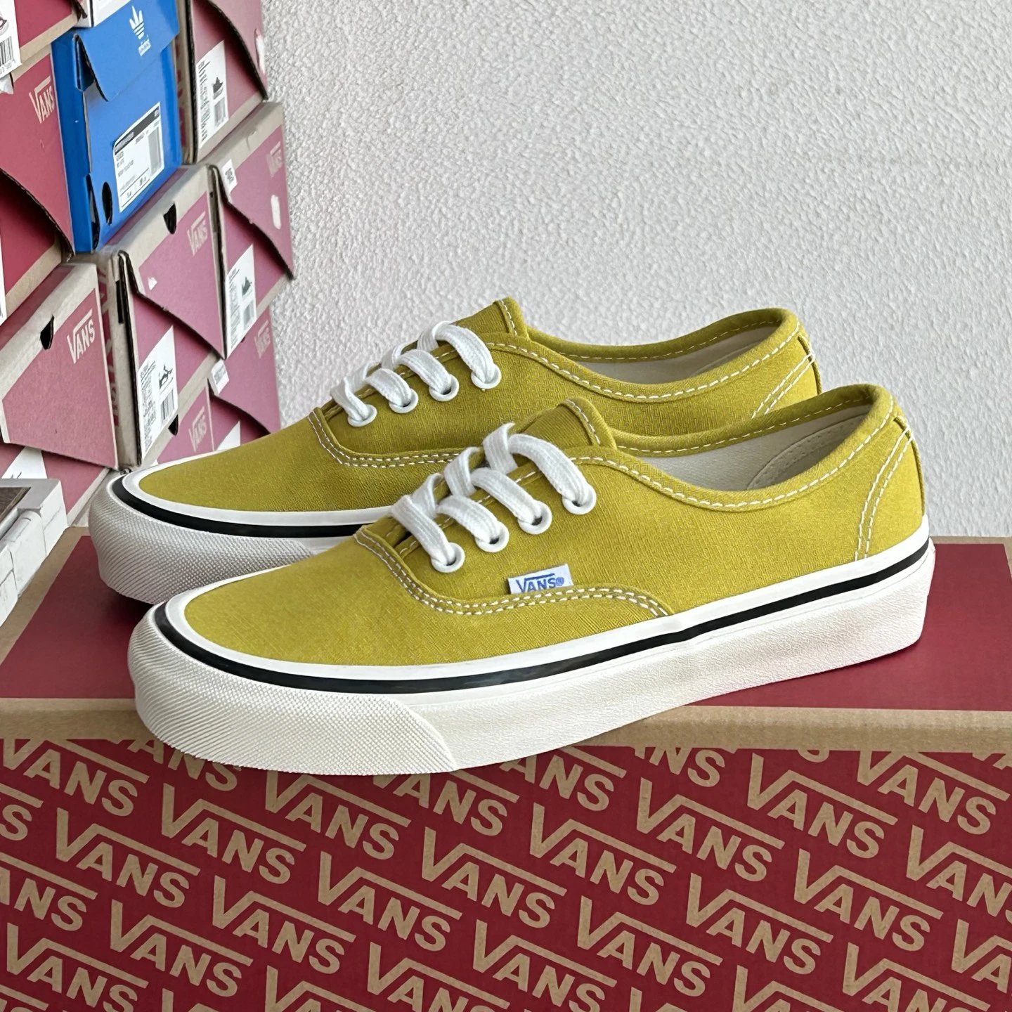 Authentic Canvas Low Top Skate Shoes Mustard Yellow - Gallery Image 1 - Detailed View