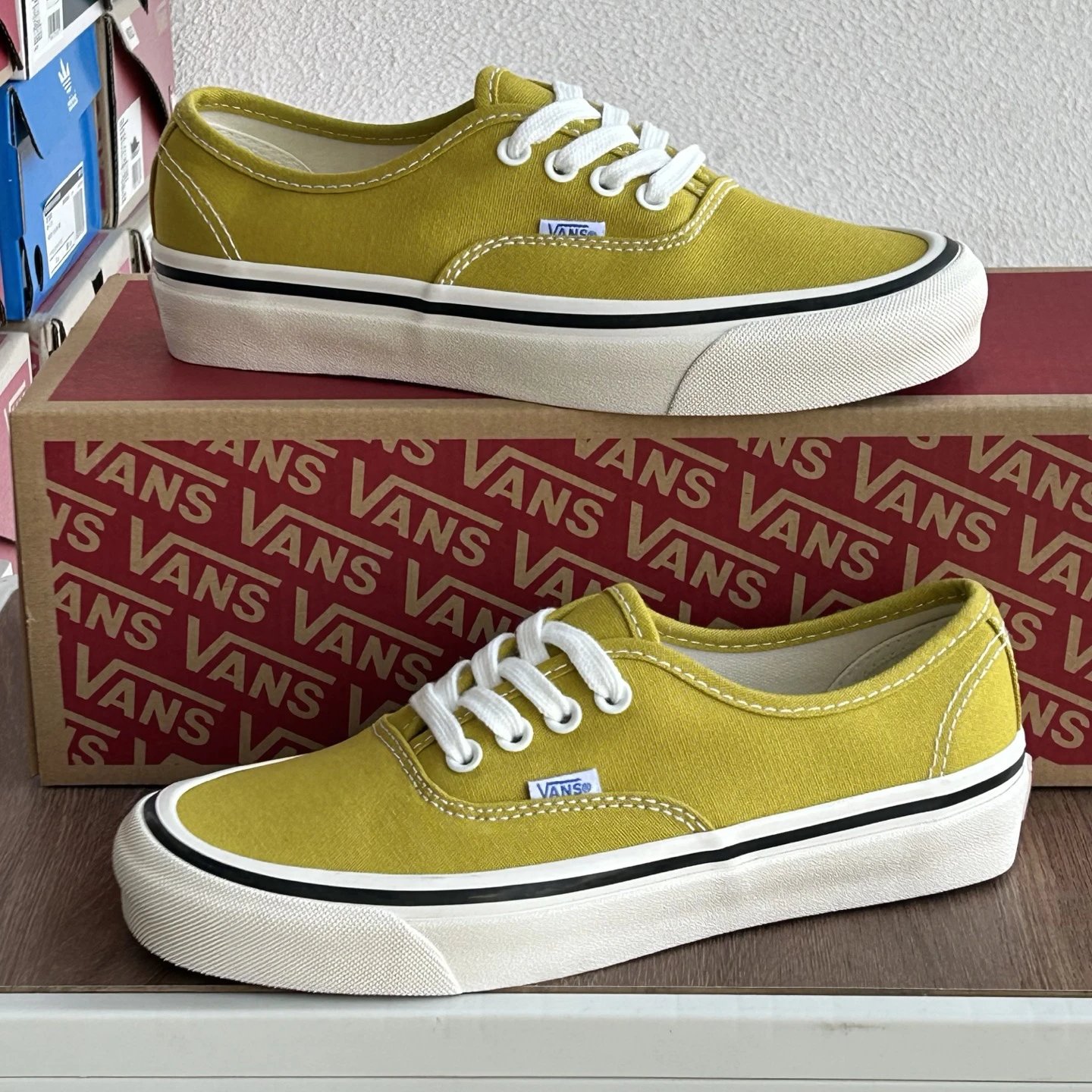 Authentic Canvas Low Top Skate Shoes Mustard Yellow - Gallery Image 9 - Detailed View