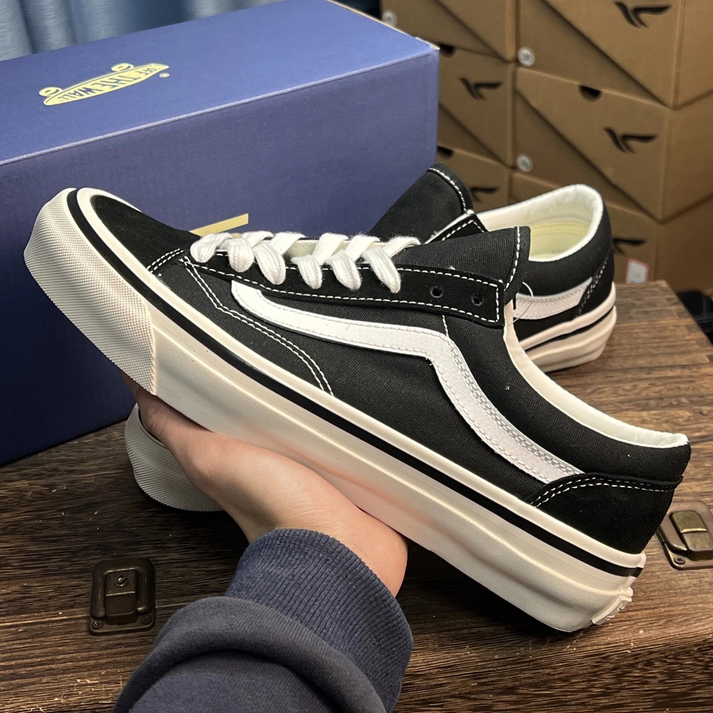 Low Top Canvas Skate Shoes Ebony Whisper - Gallery Image 7 - Detailed View