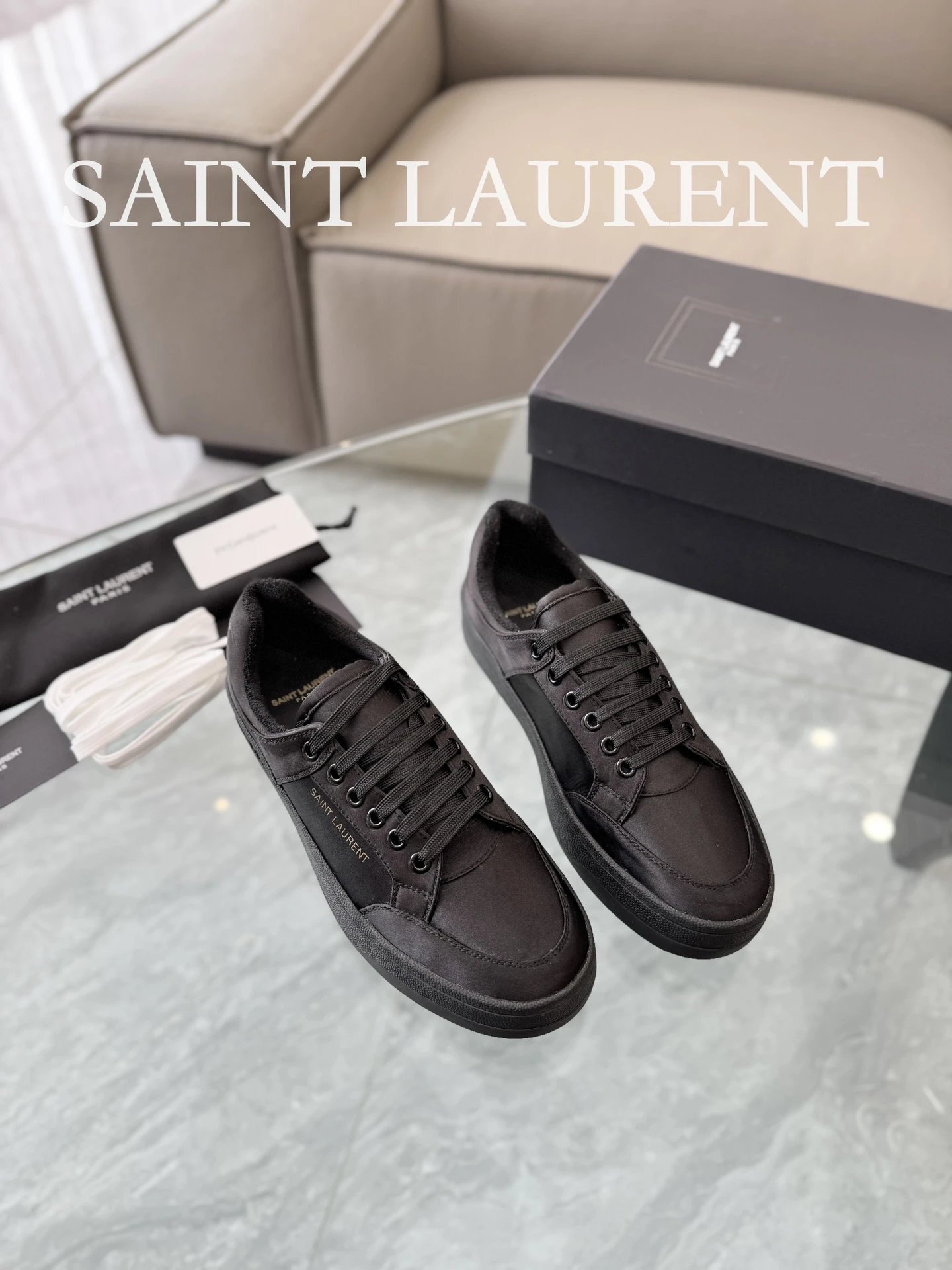 Saint Laurent Sneakers Black - Gallery Image 2 - Detailed View