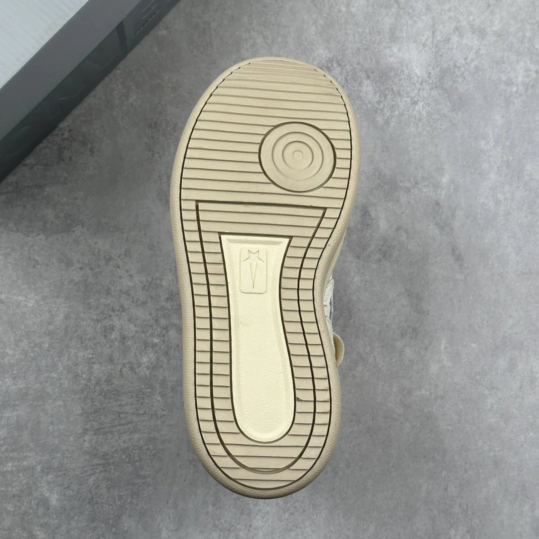 Retro High Top Leather Sneakers Ivory - Gallery Image 9 - Detailed View