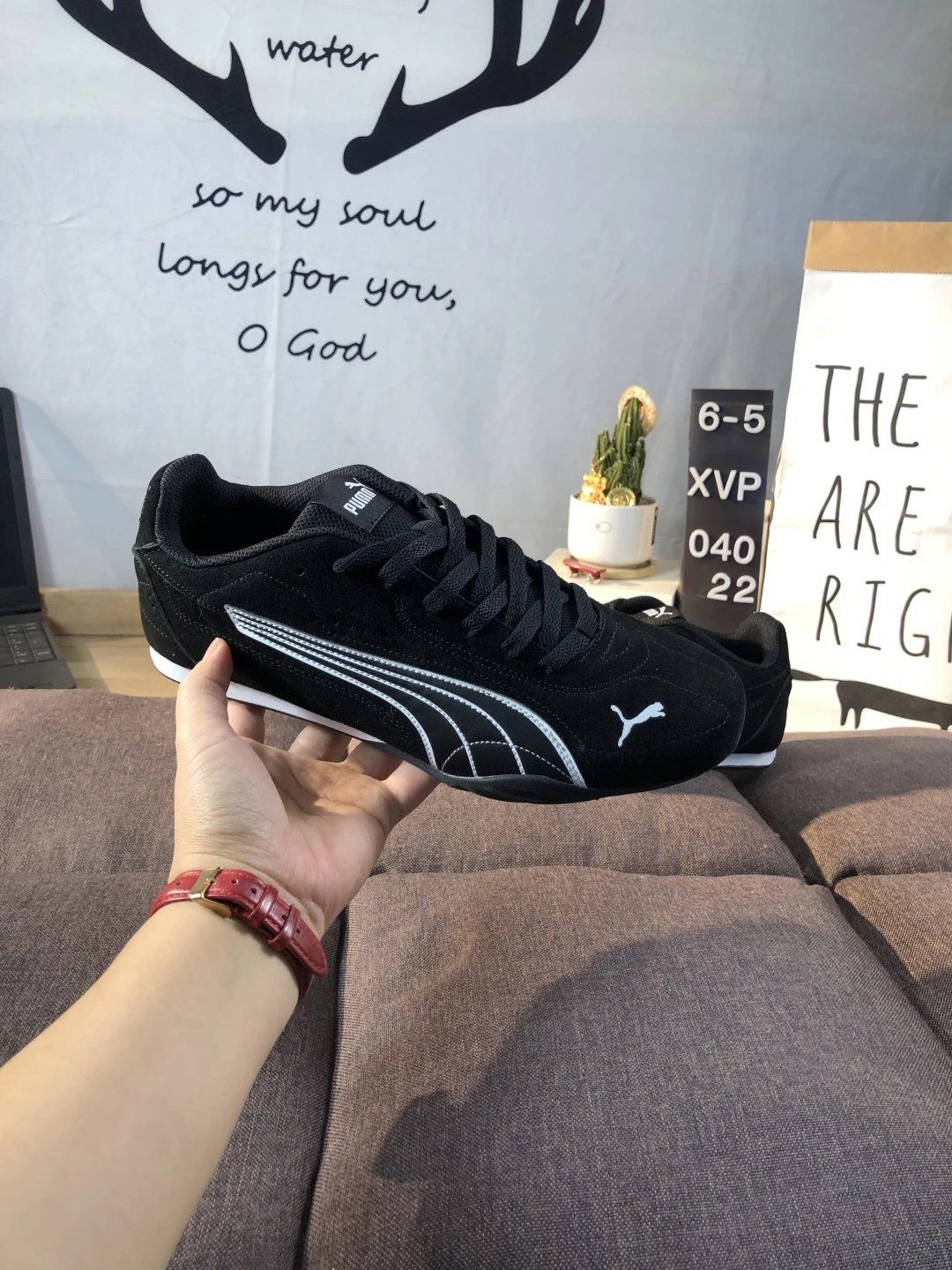 Puma Racing Sneakers Black White - Gallery Image 7 - Detailed View