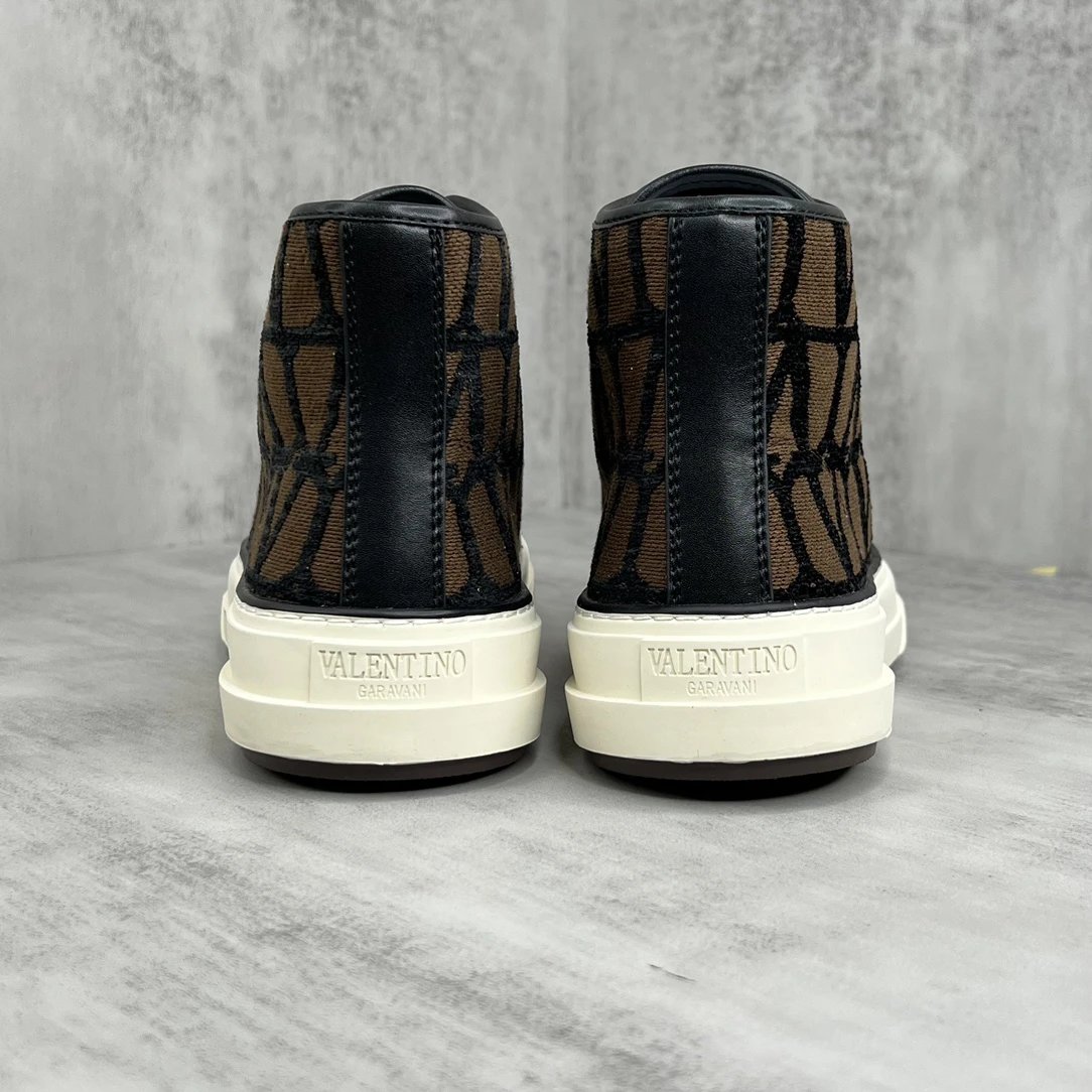 High Top Canvas Sneakers Espresso Brown - Gallery Image 5 - Detailed View