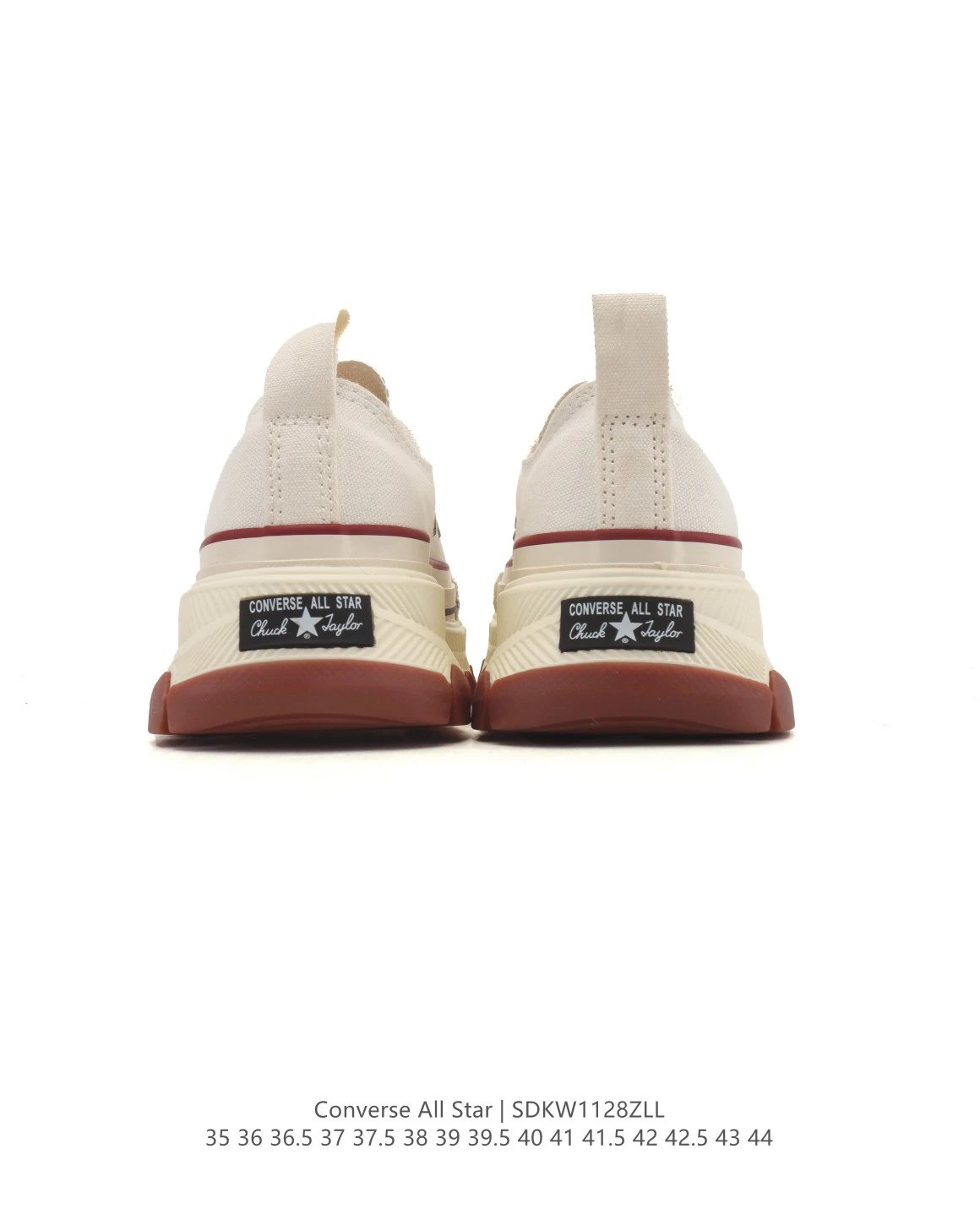 Chunky Canvas Low Top Sneakers Ivory - Gallery Image 5 - Detailed View
