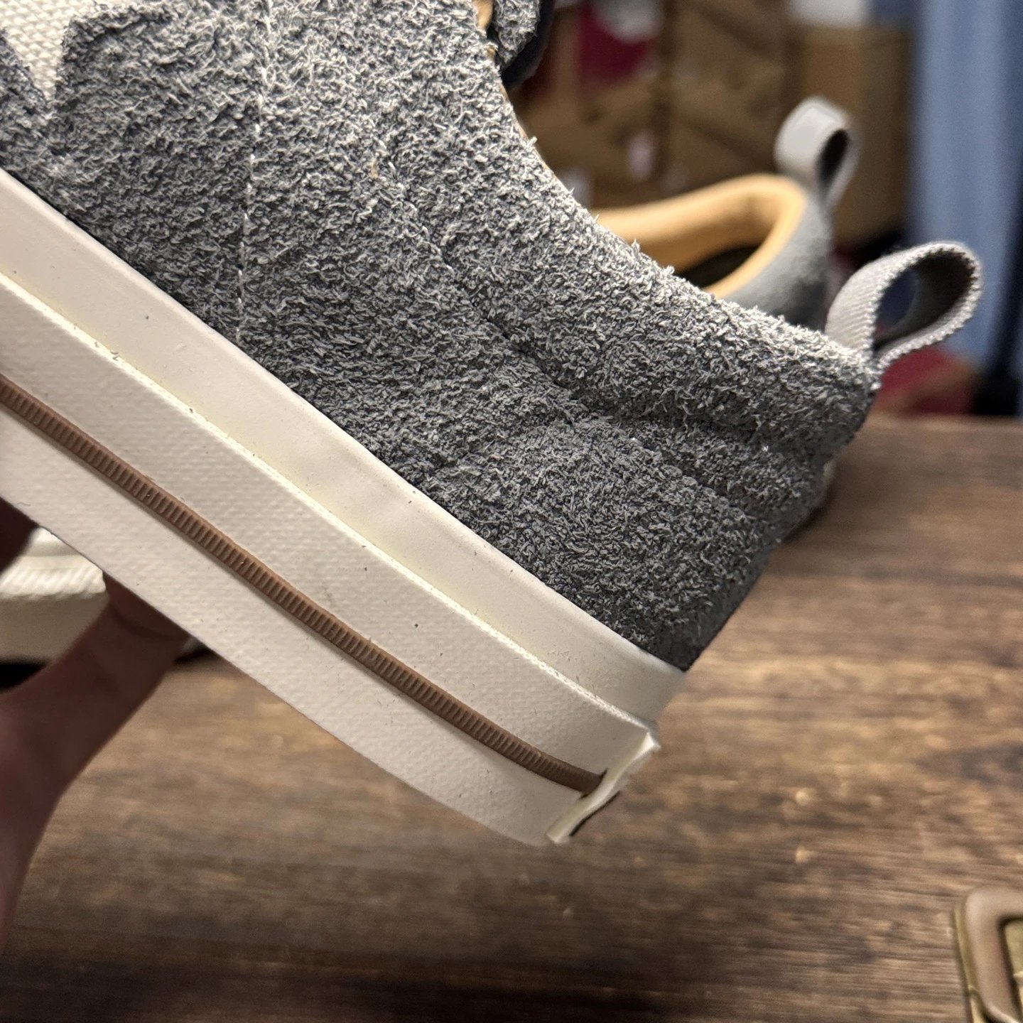 Retro Suede Skate Shoes Ash Grey - Gallery Image 6 - Detailed View