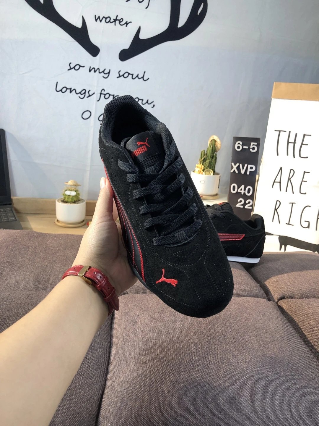 Puma Racing Sneakers Black Red - Gallery Image 8 - Detailed View