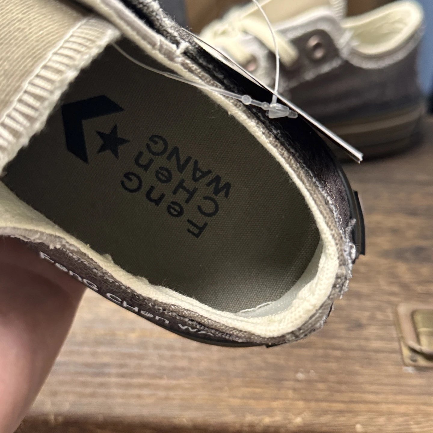 Deconstructed Canvas Low Top Sneakers Ombre Mocha - Gallery Image 5 - Detailed View