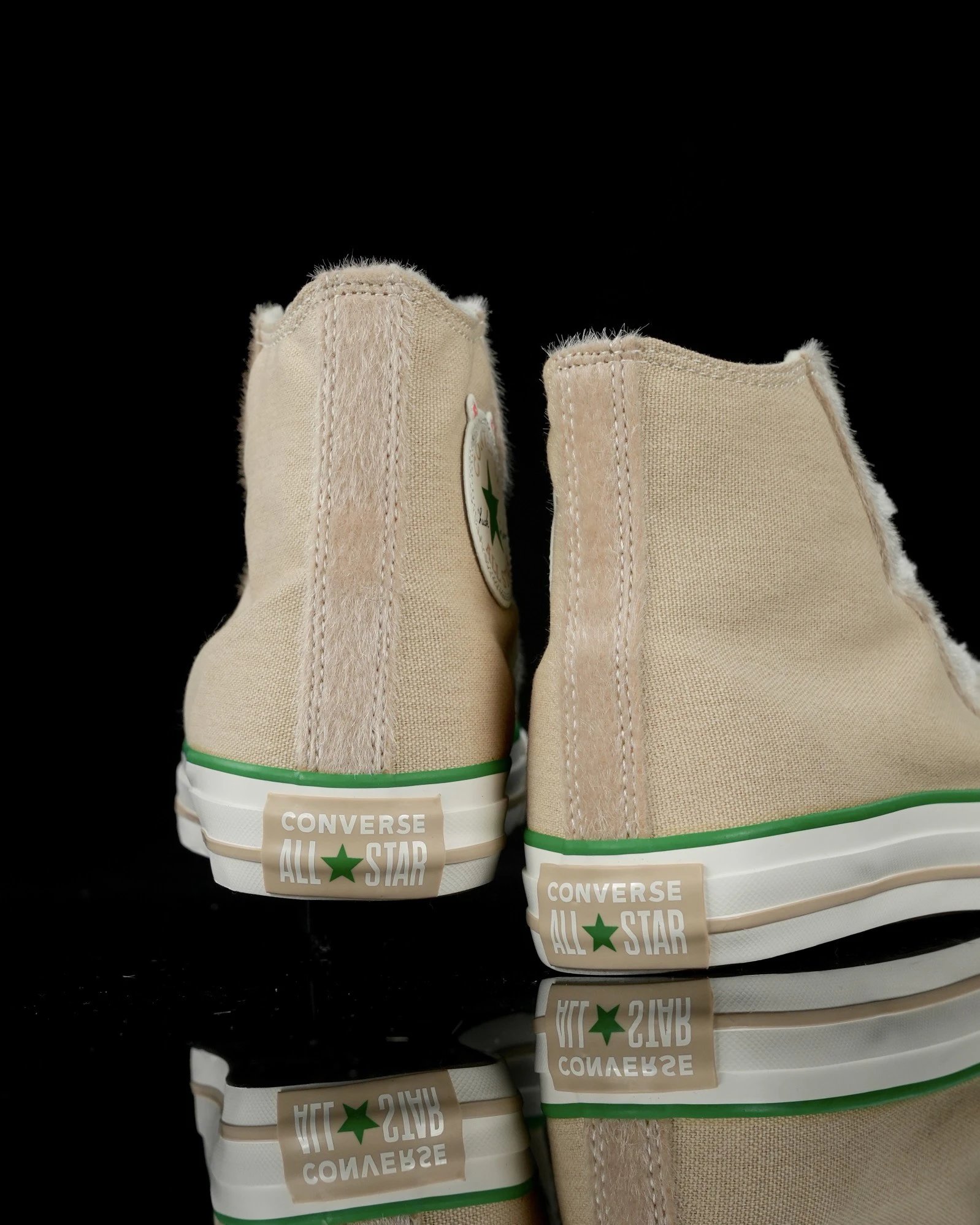 High Top Fleece Sneakers Camel Beige - Gallery Image 8 - Detailed View