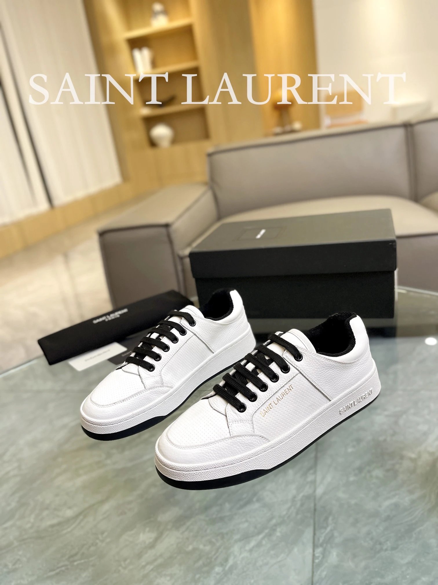 Saint Laurent Sneakers White - Gallery Image 3 - Detailed View