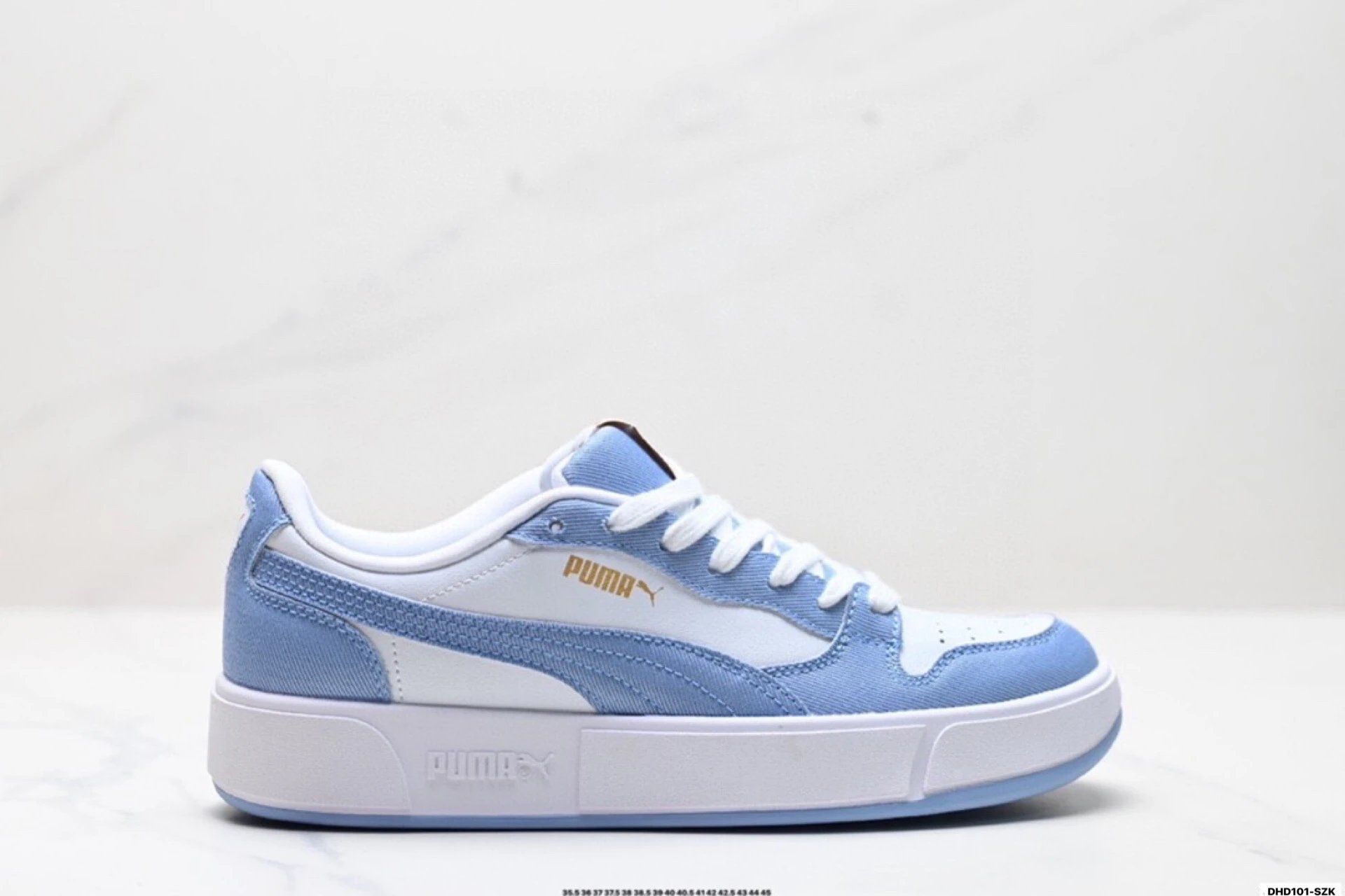 PUMA LX Court Low Denim Sneakers White Blue - Puma - Cnfans - $23.34