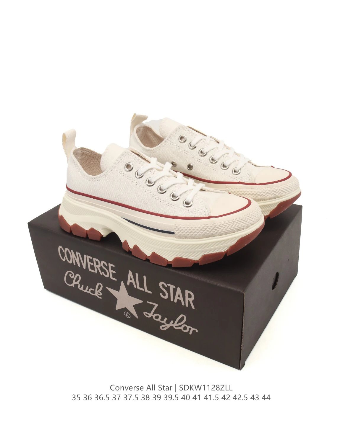 Chunky Canvas Low Top Sneakers Ivory - Gallery Image 9 - Detailed View