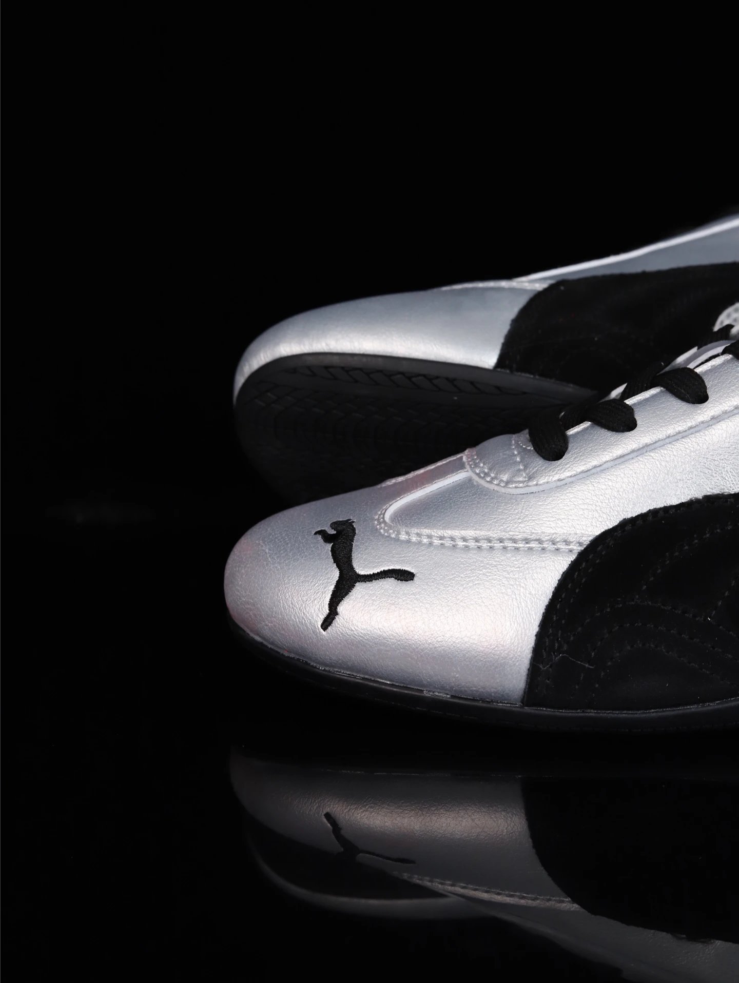 Puma Roma M Motorsport Sneakers Silver Black - Gallery Image 7 - Detailed View