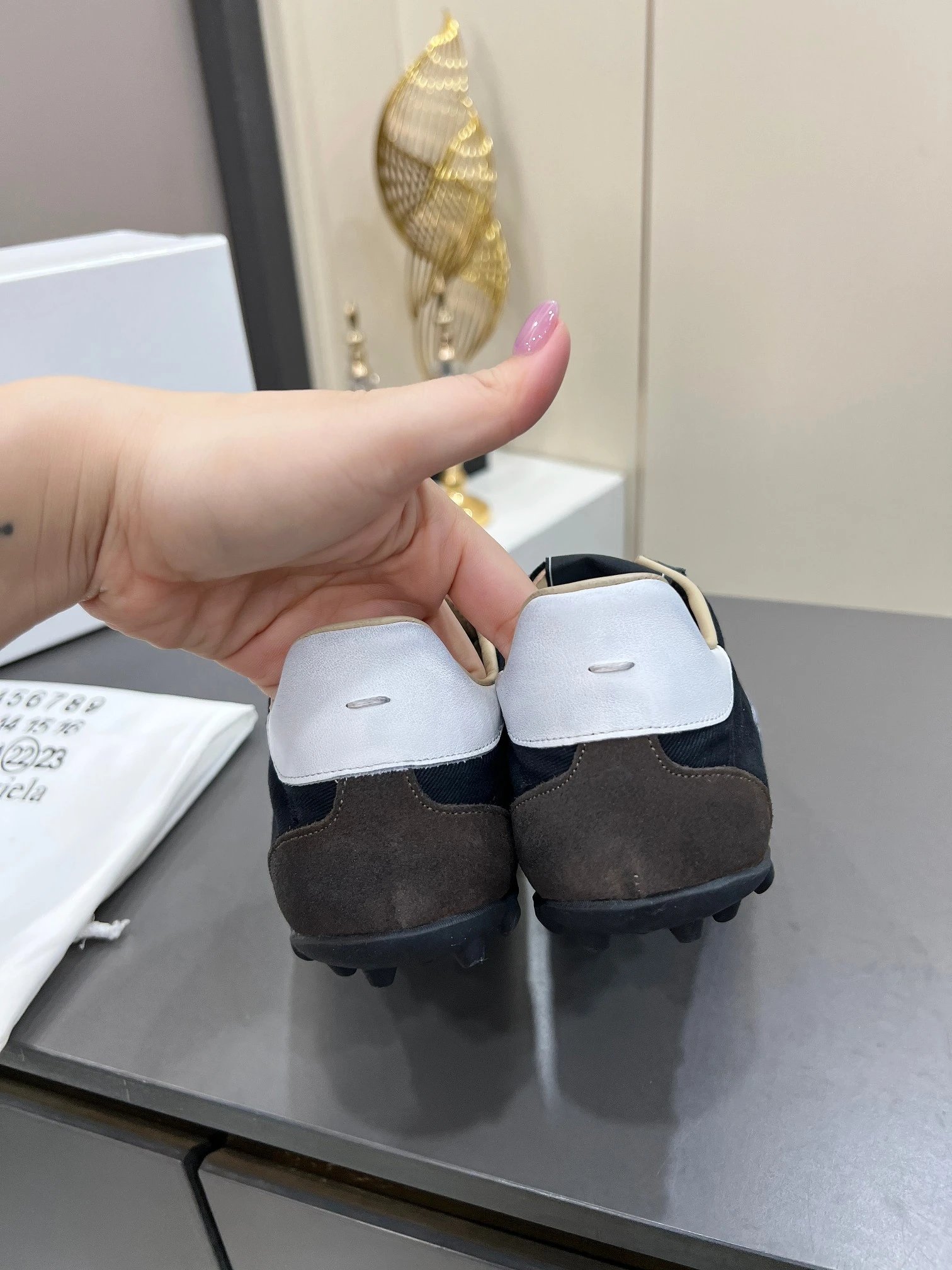 Maison Margiela MM6 Sinters Trainers Black - Gallery Image 5 - Detailed View