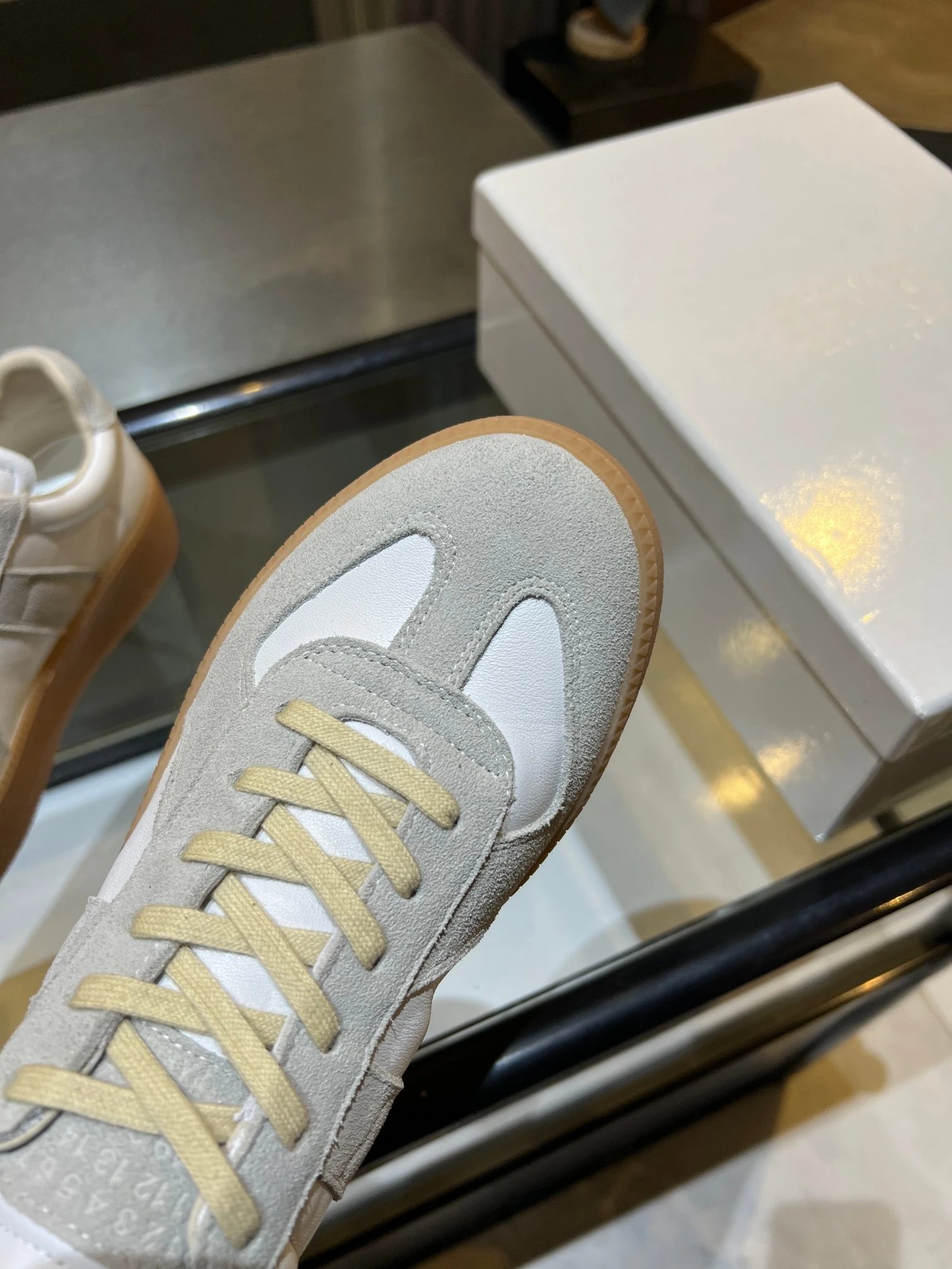 Maison Margiela MM6 Thick Bottom Sneakers White - Gallery Image 2 - Detailed View