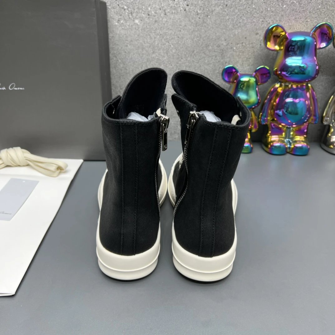 Rick Owens High-top Casual Sneakers Black - Gallery Image 7 - Detailed View