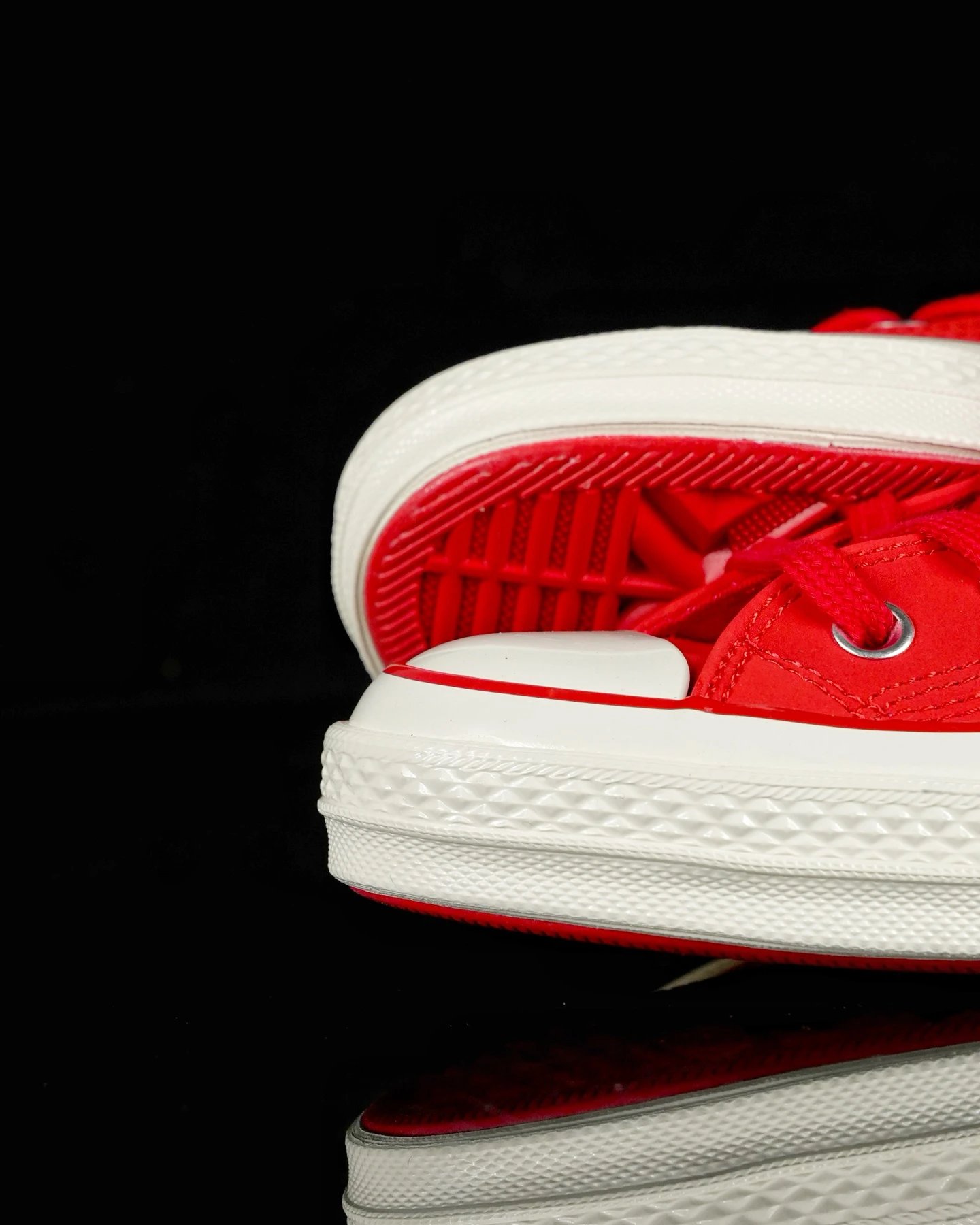 Suede High Top Sneakers Crimson Red - Gallery Image 9 - Detailed View