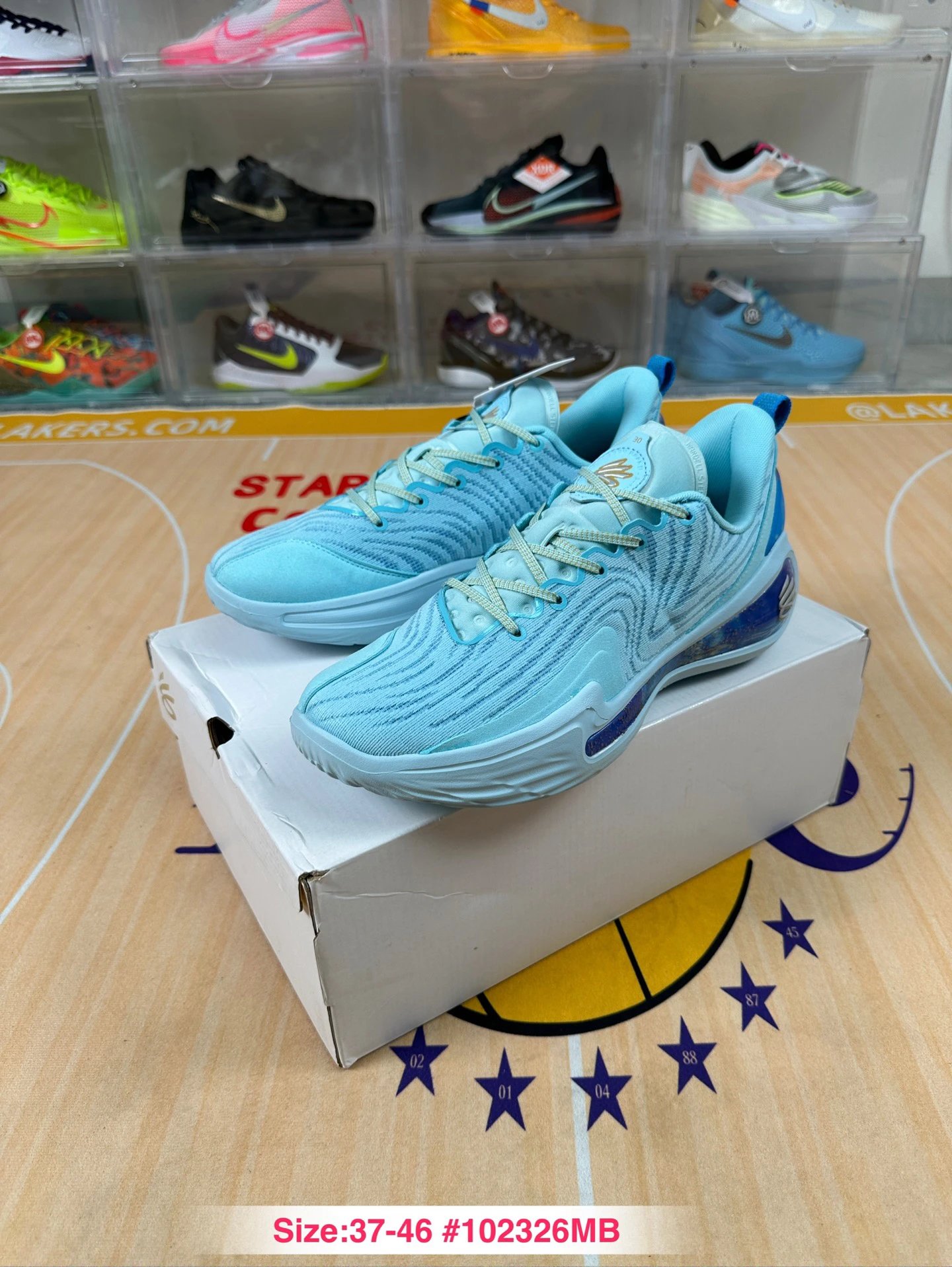 Curry 12 Mesh Low Basketball Sneakers Ice Blue - Gallery Image 3 - Detailed View