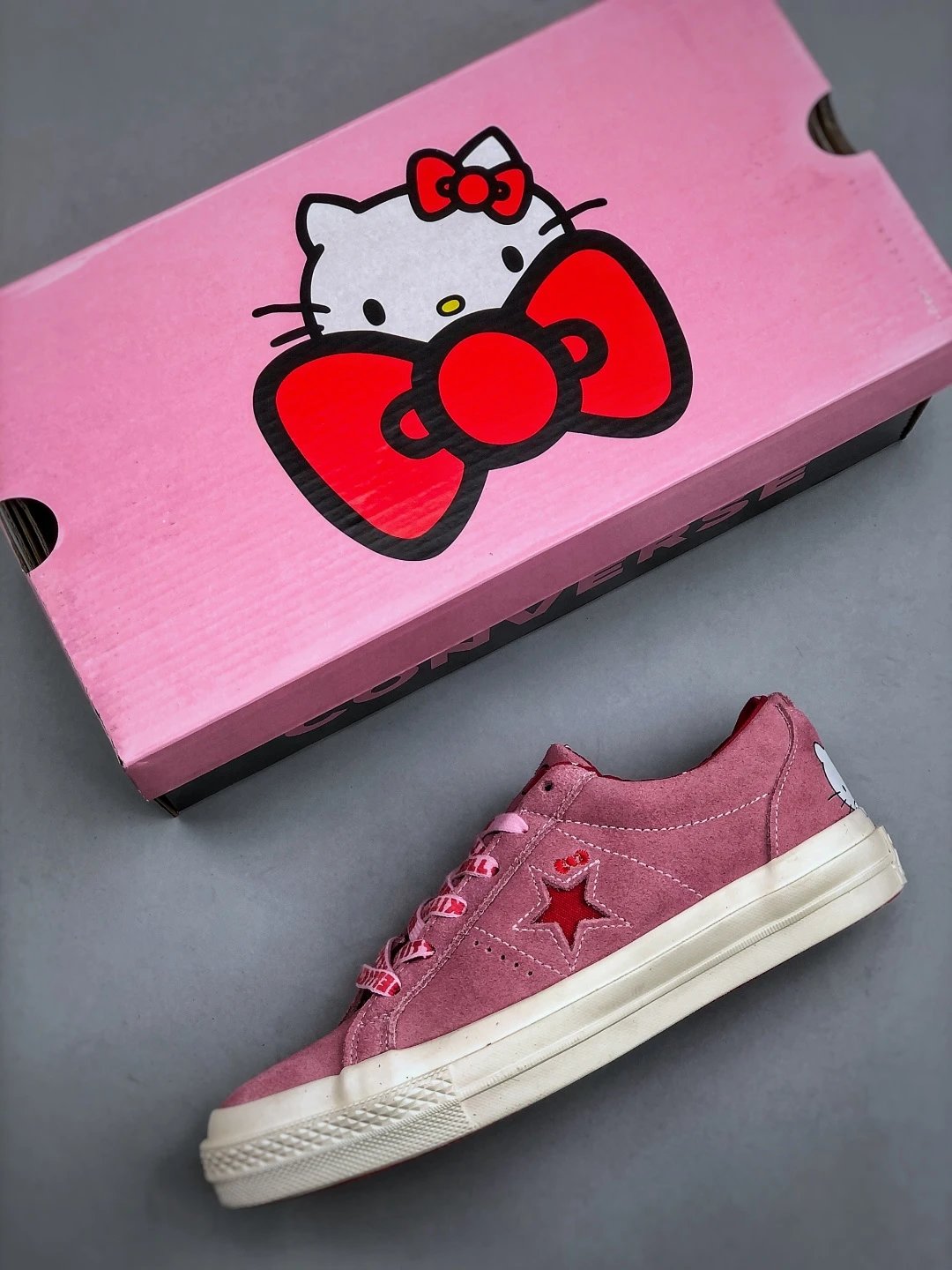 Vintage One Star Suede Low Casual Sneakers Prism Pink - Gallery Image 3 - Detailed View