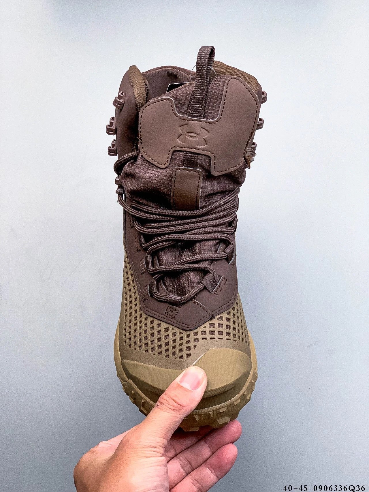 UA Raider Waterproof Hiking Boots Mocha Brown - Gallery Image 2 - Detailed View