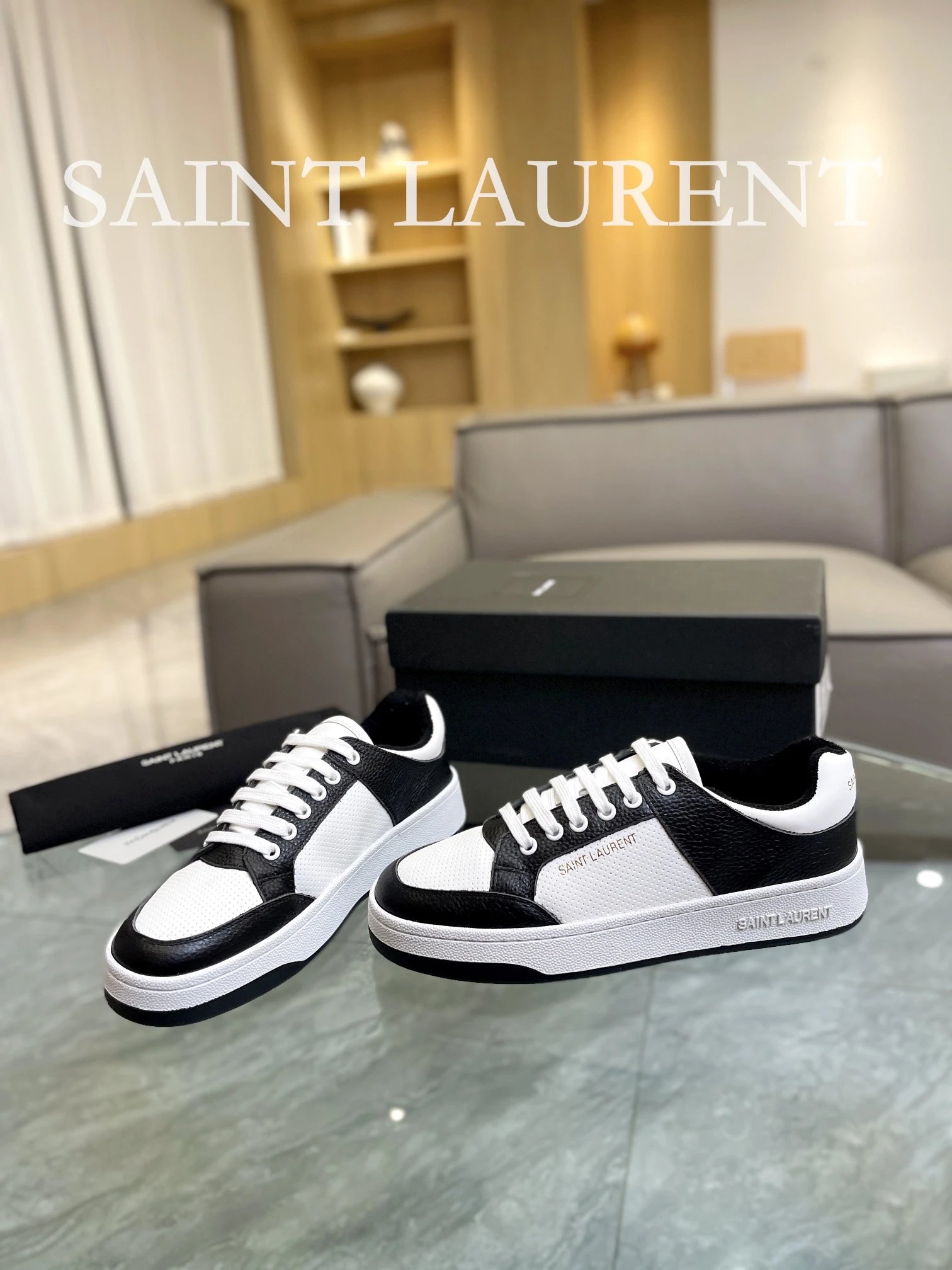Saint Laurent Black Sneaker Multi - Gallery Image 3 - Detailed View